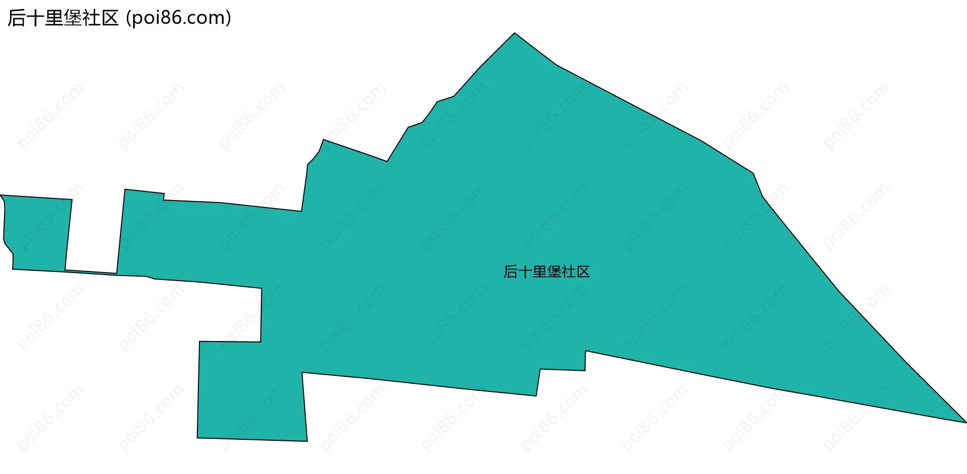 后十里堡社区边界地图