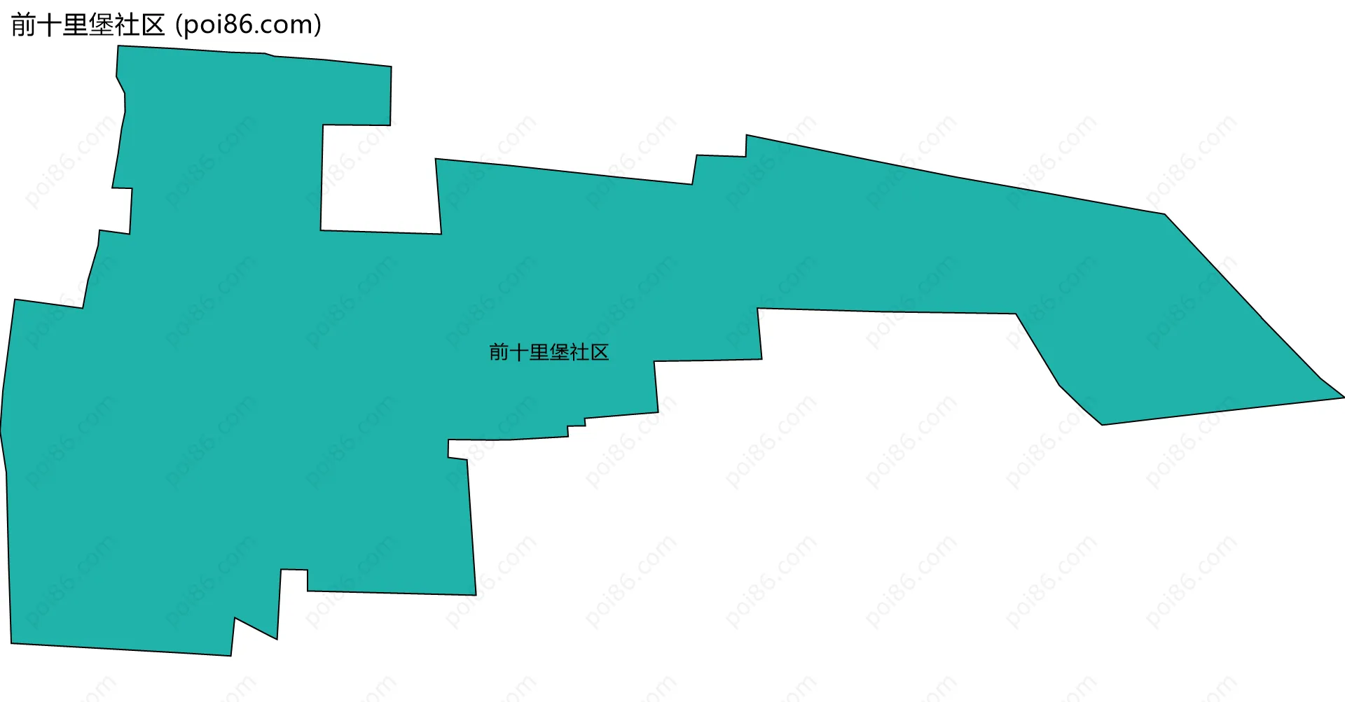 前十里堡社区边界地图