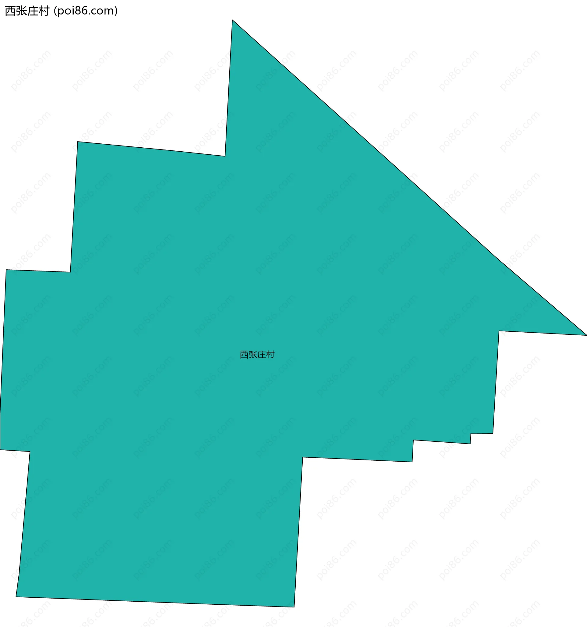 西张庄村边界地图