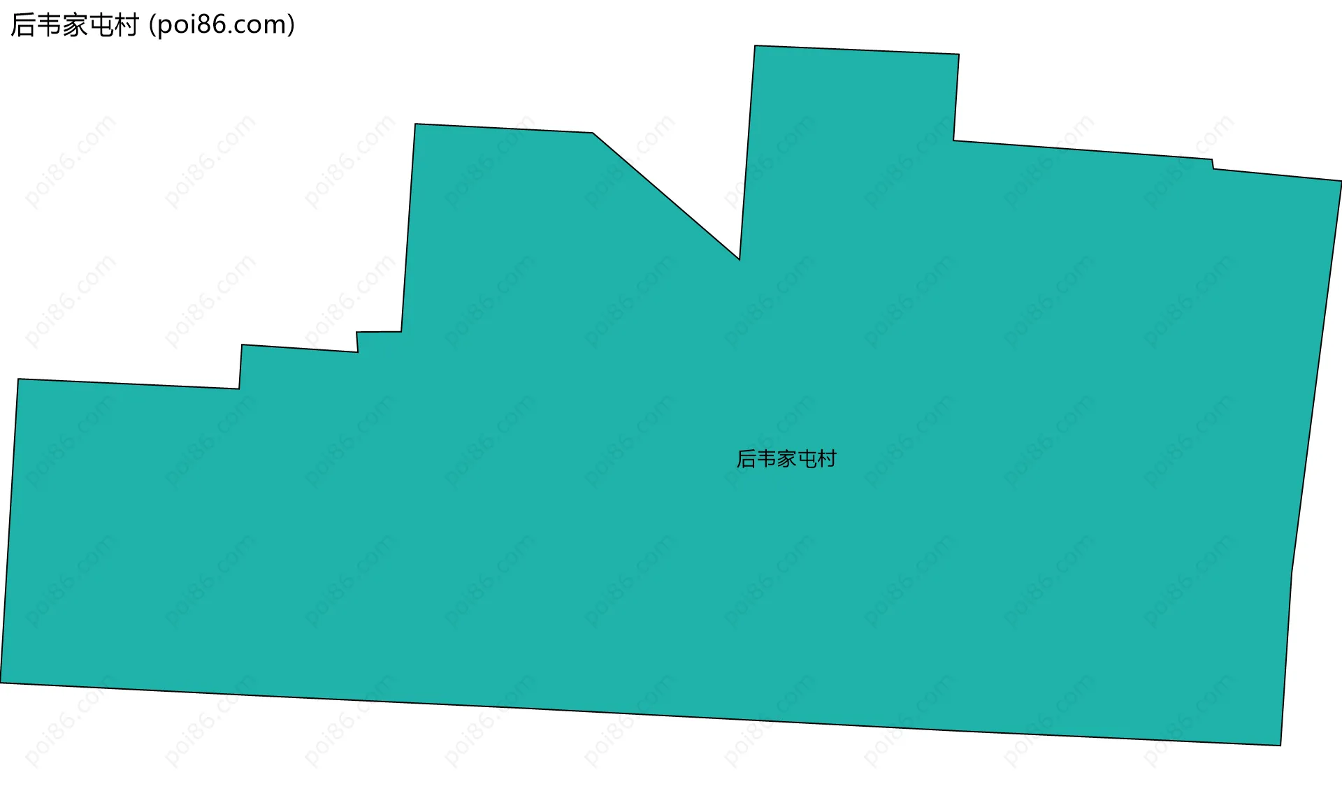 后韦家屯村边界地图