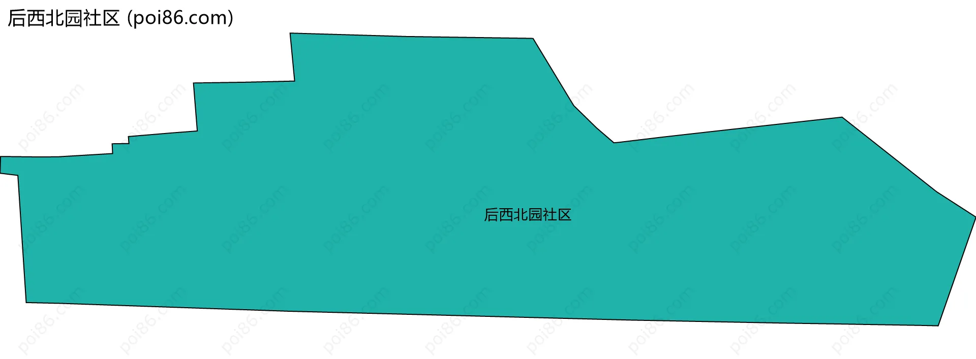 后西北园社区边界地图