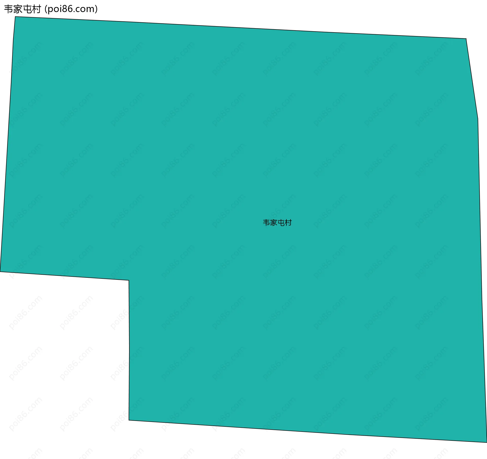 韦家屯村边界地图