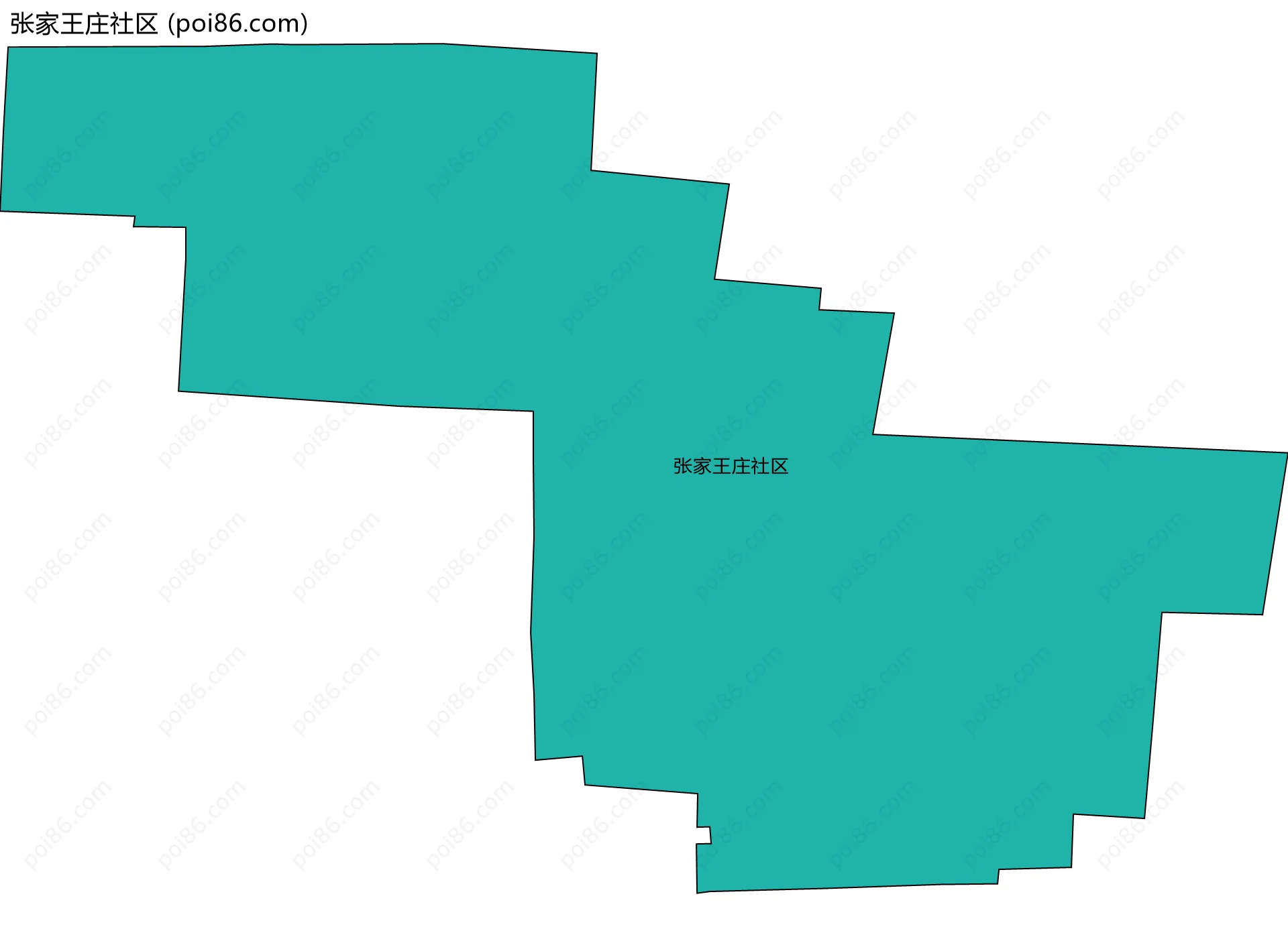 张家王庄社区边界地图