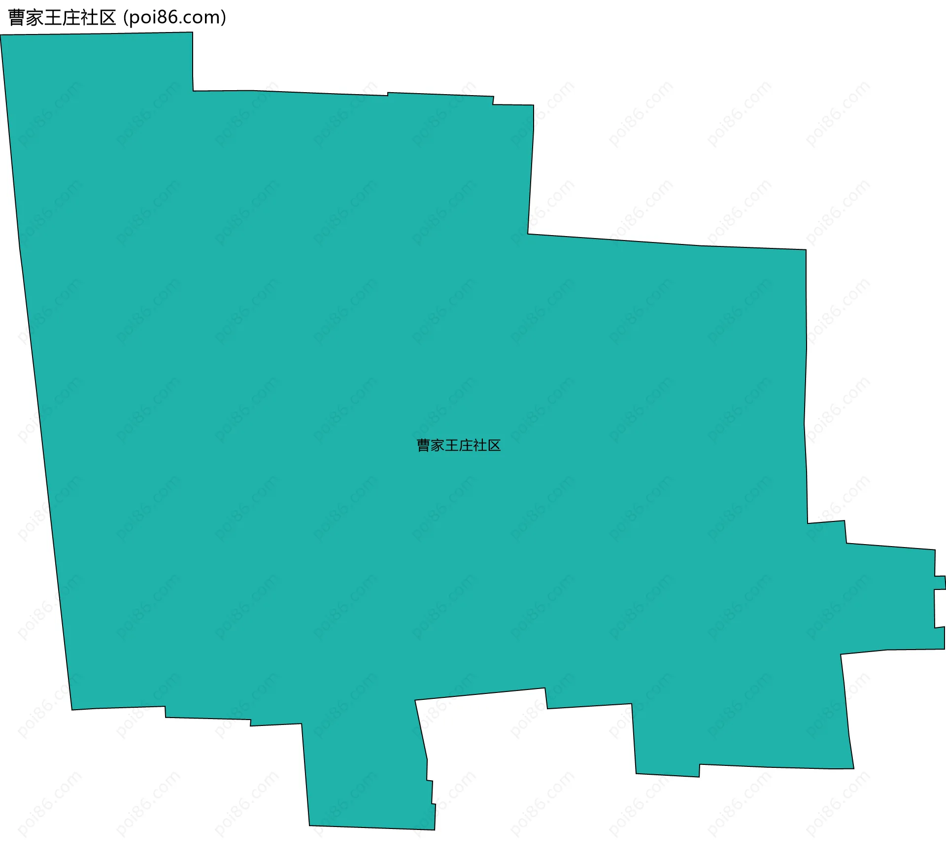 曹家王庄社区边界地图