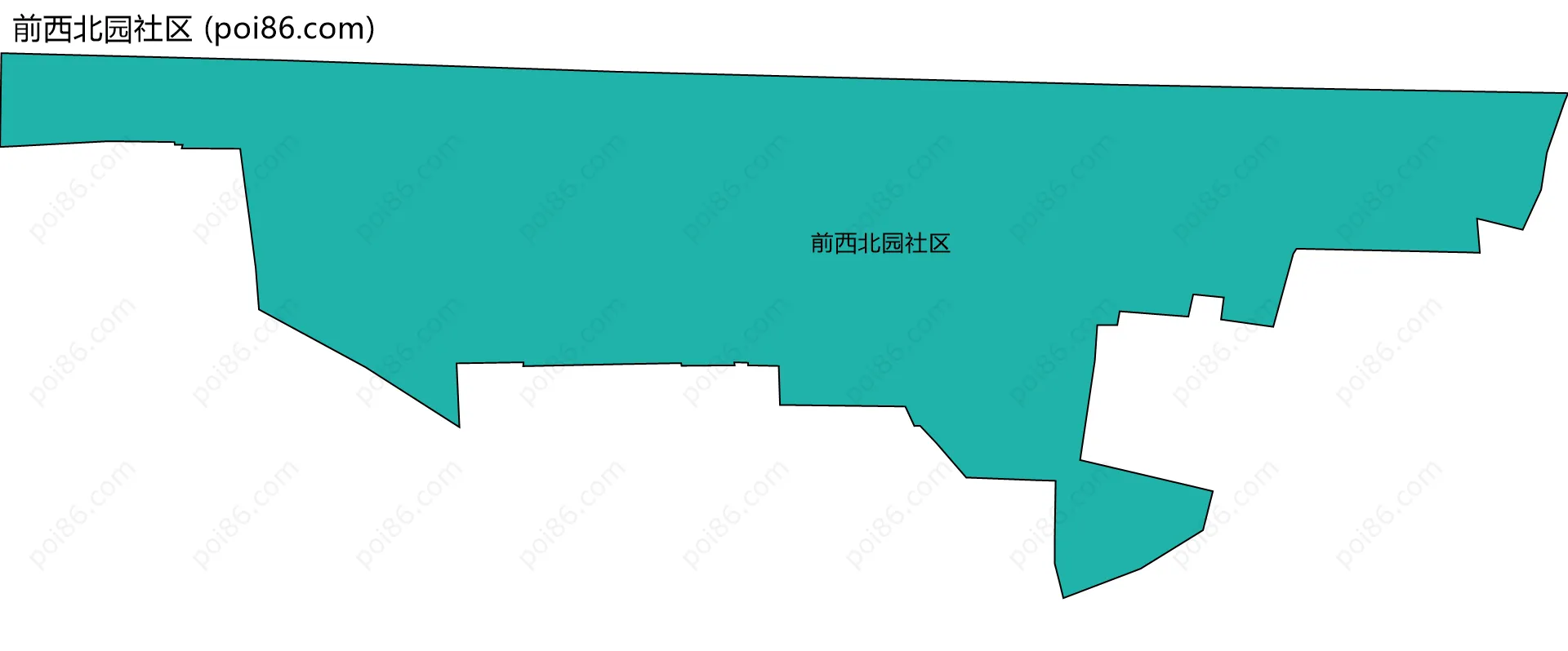 前西北园社区边界地图