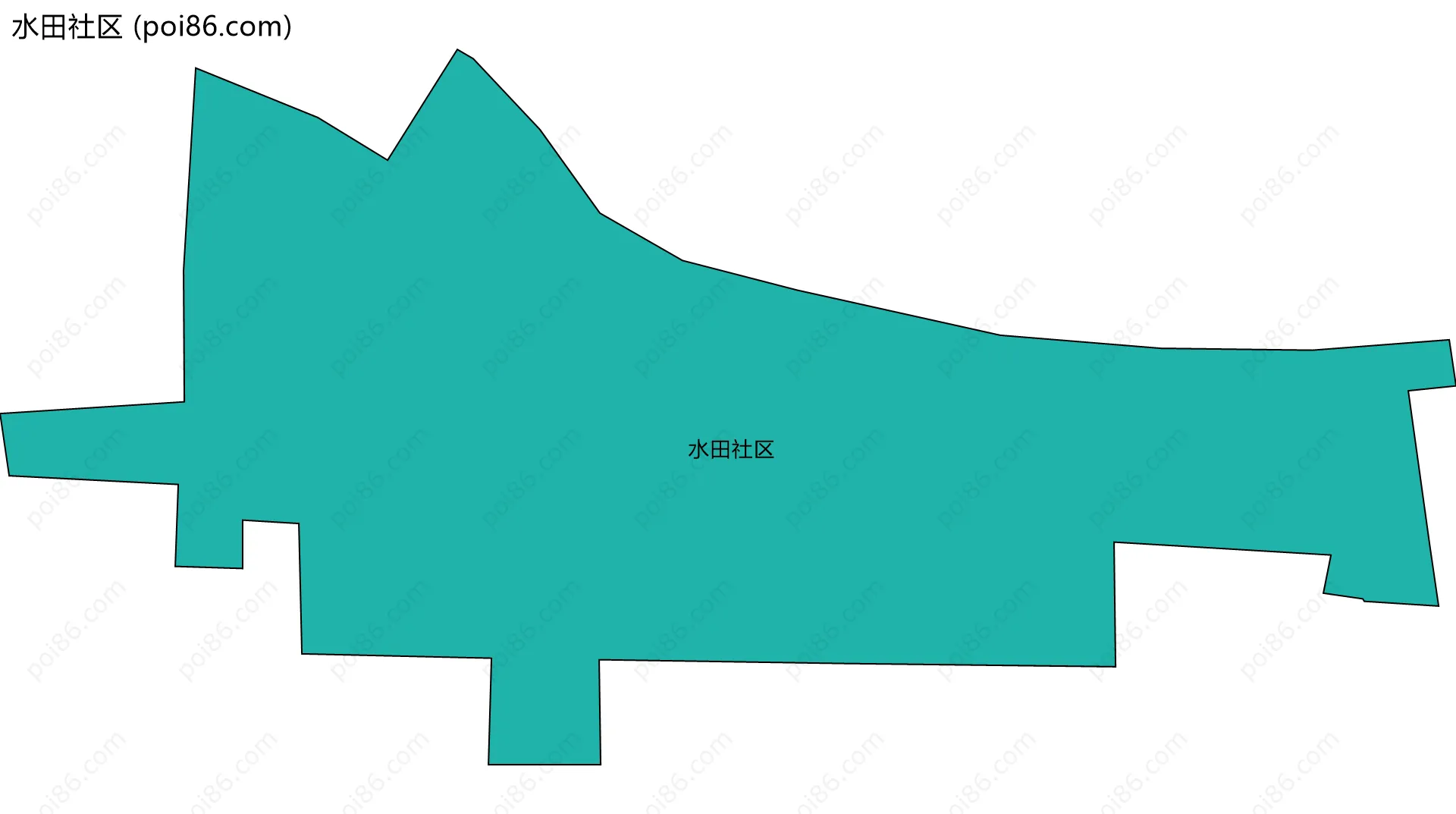 水田社区边界地图