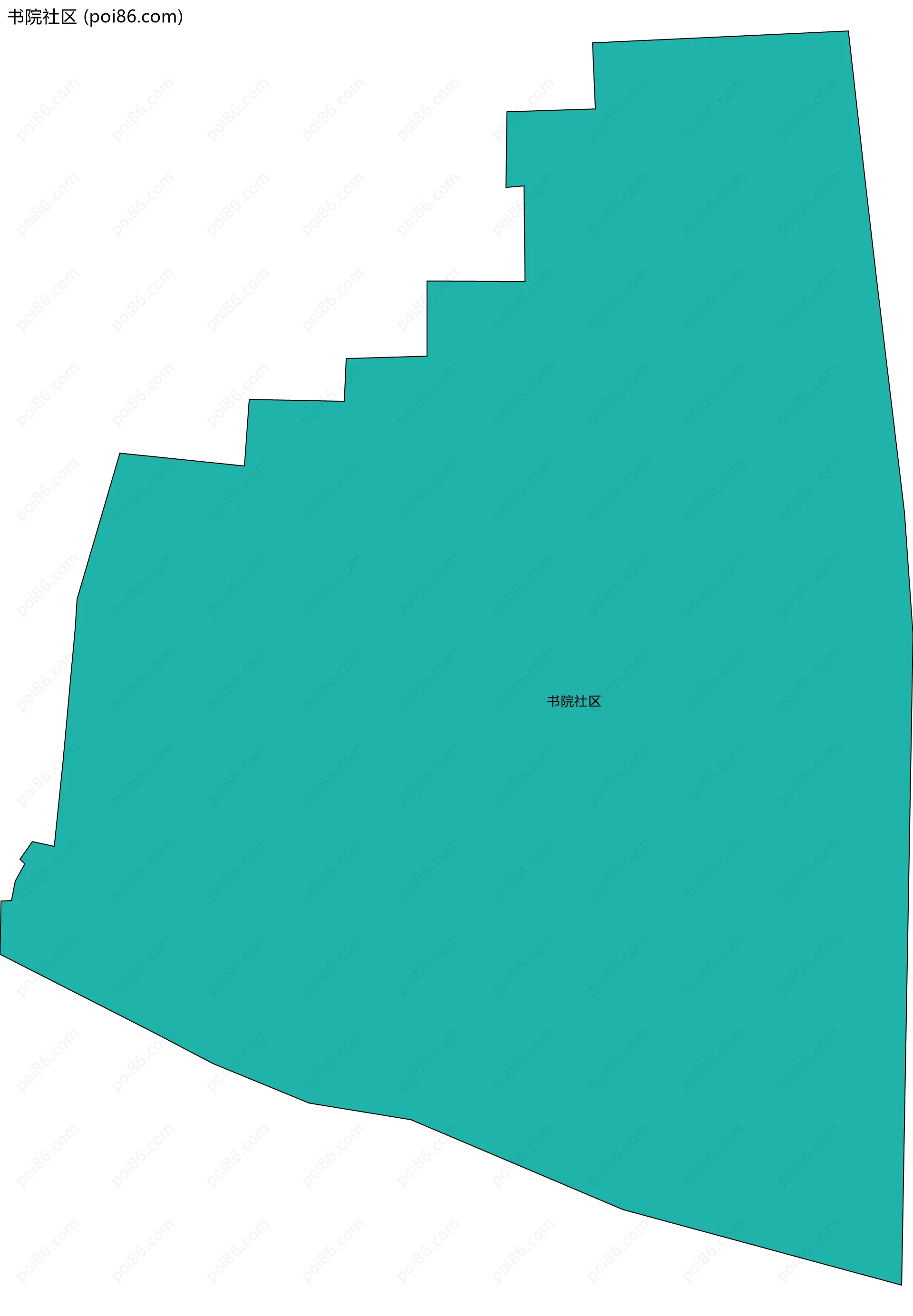 书院社区边界地图