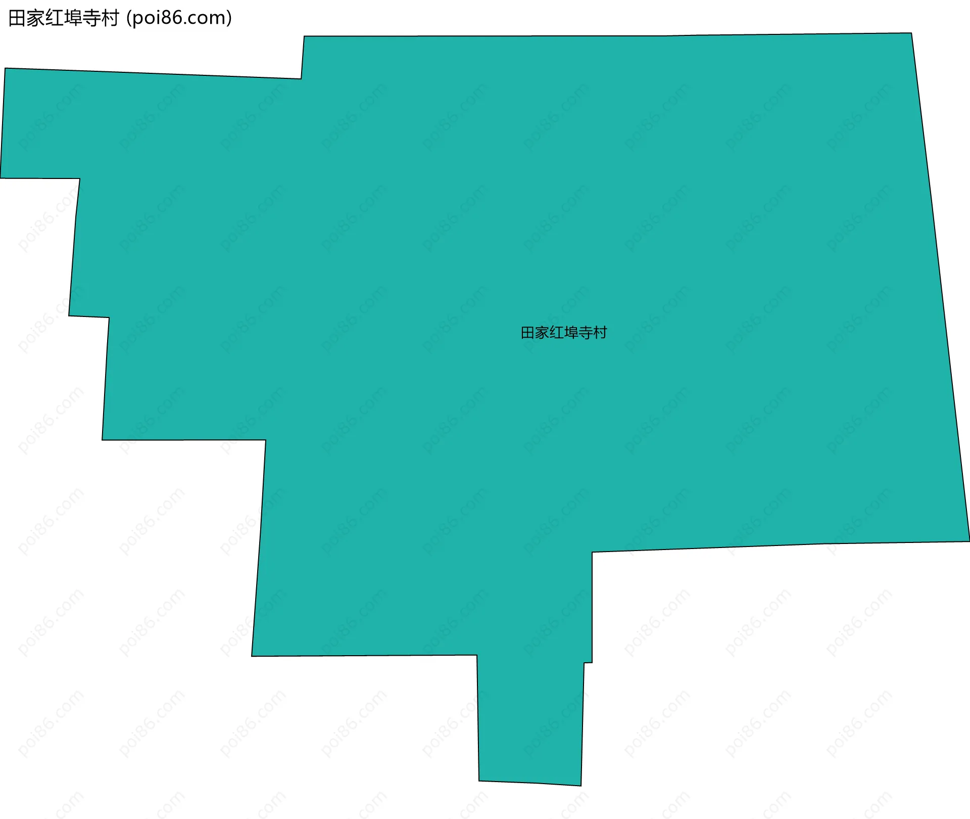 田家红埠寺村边界地图