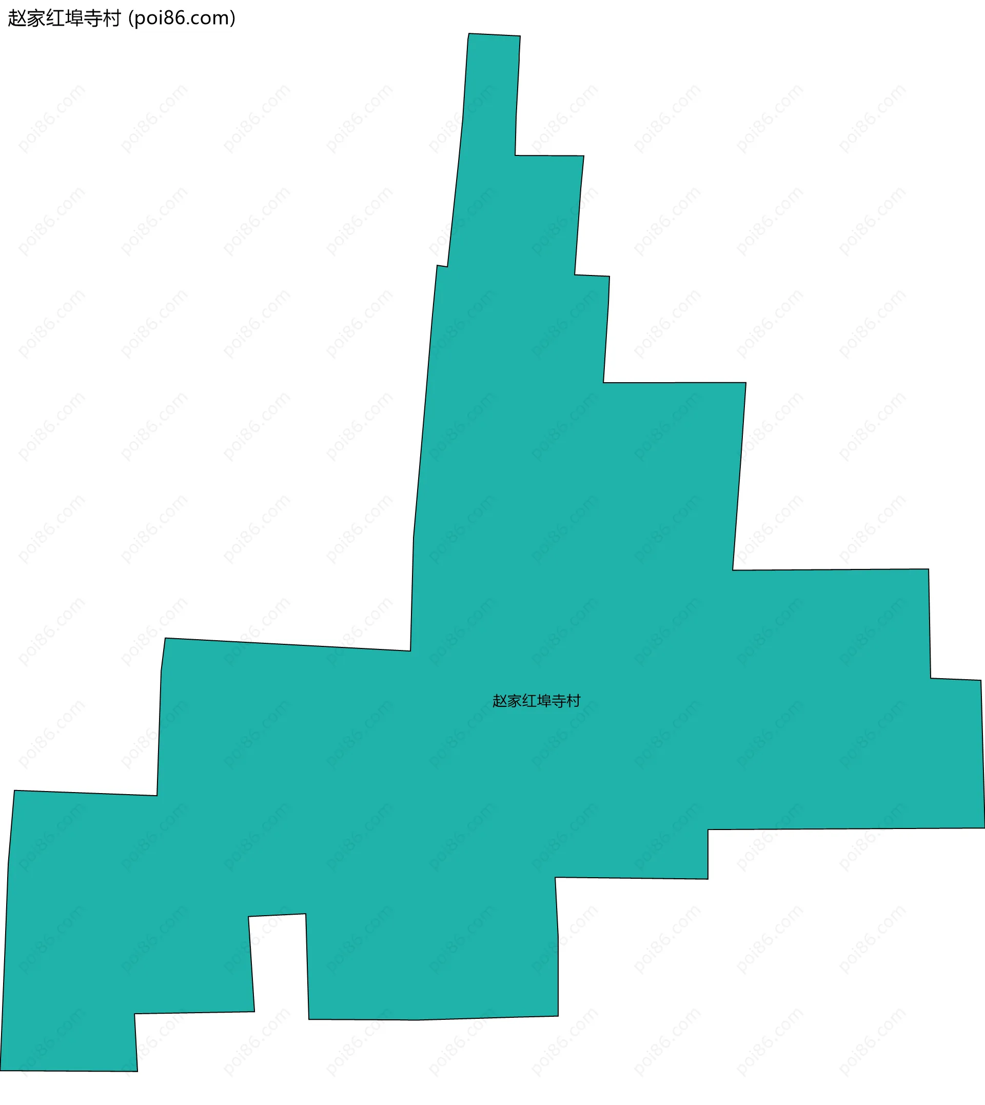 赵家红埠寺村边界地图