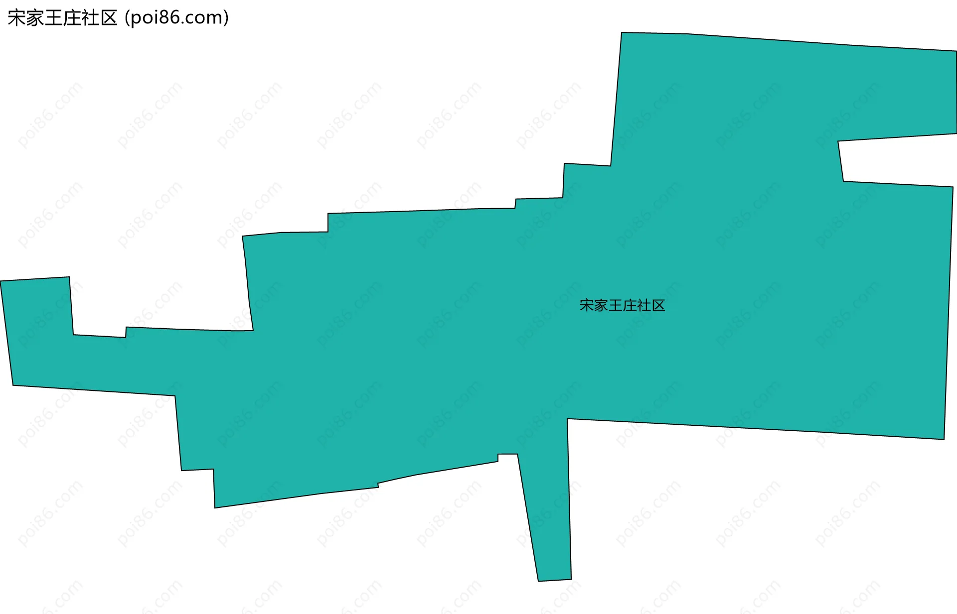 宋家王庄社区边界地图