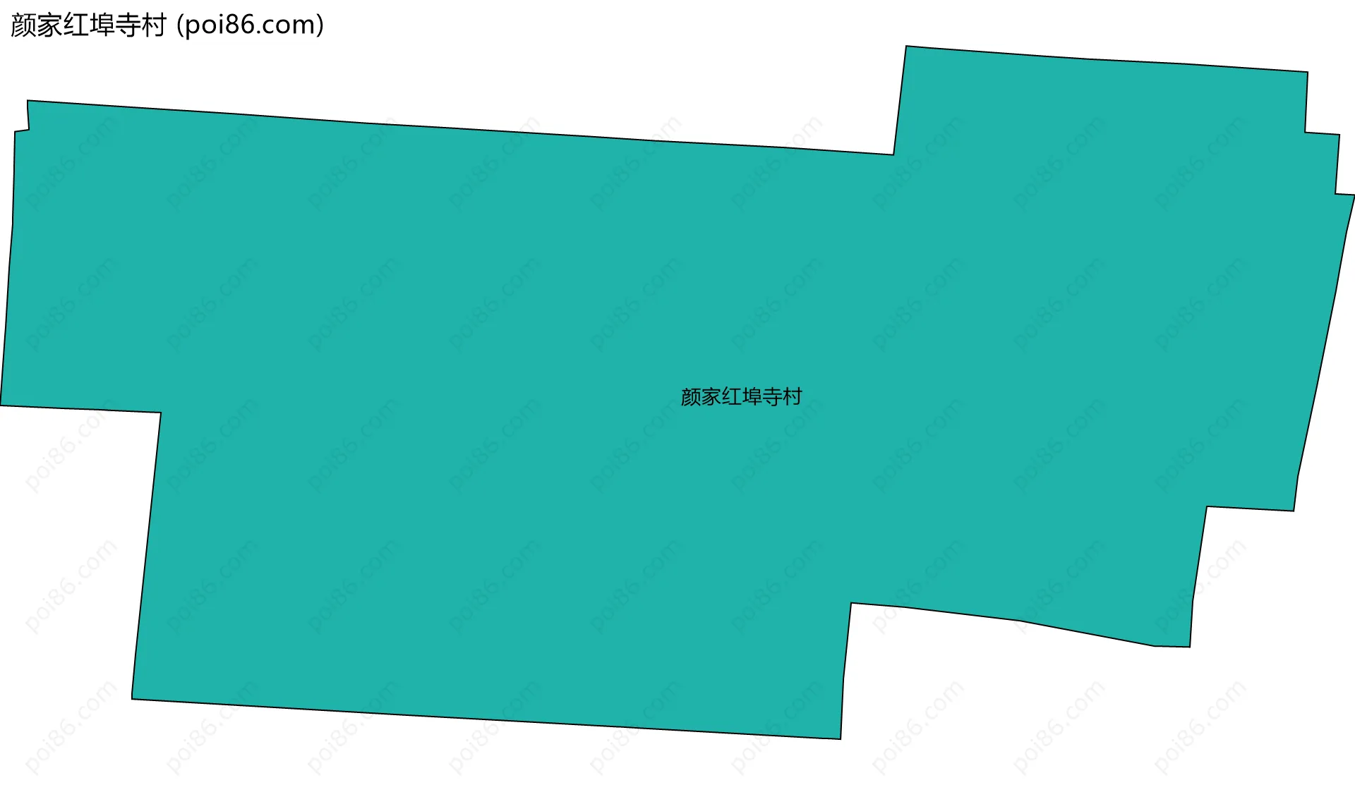 颜家红埠寺村边界地图