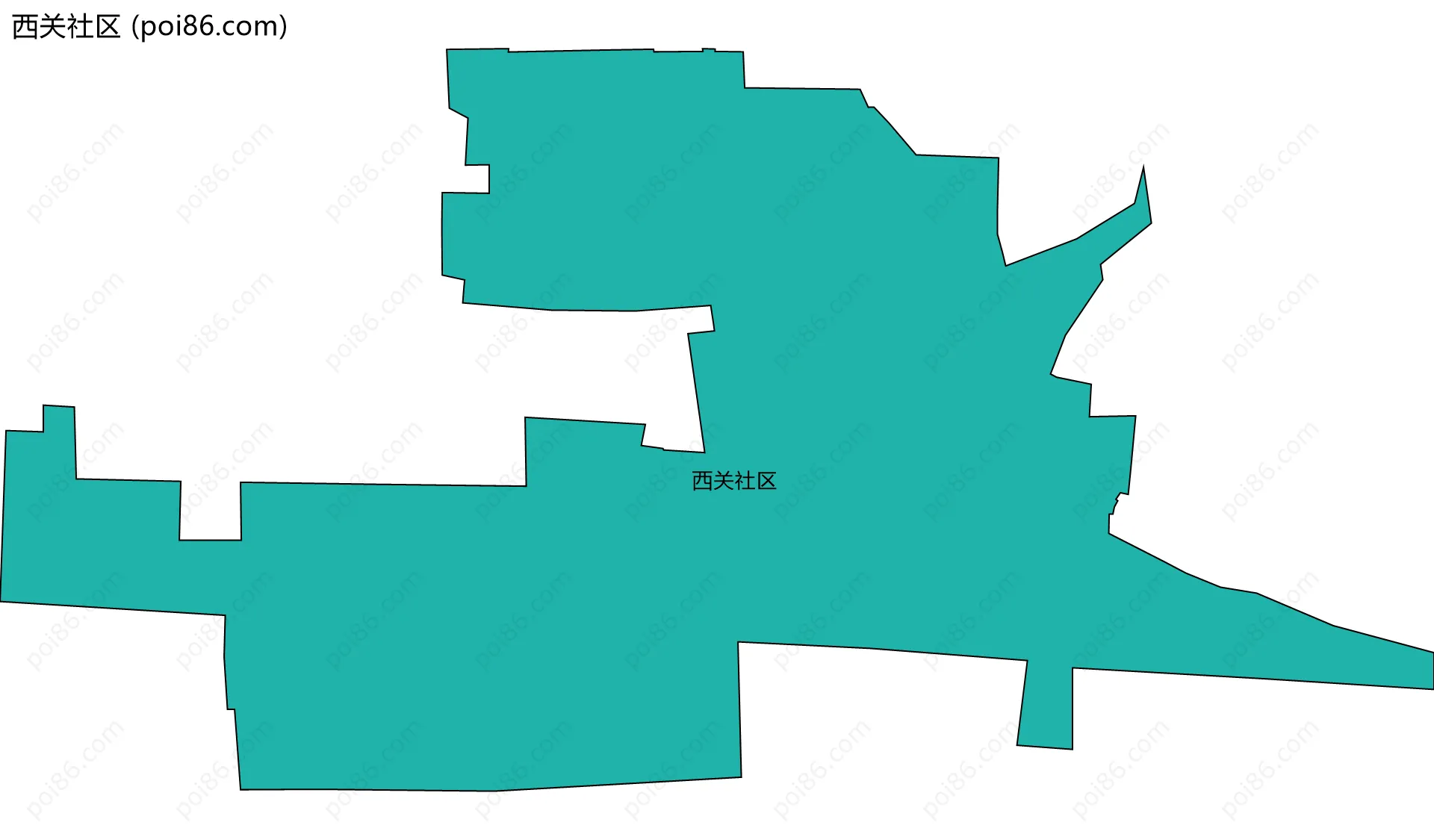 西关社区边界地图