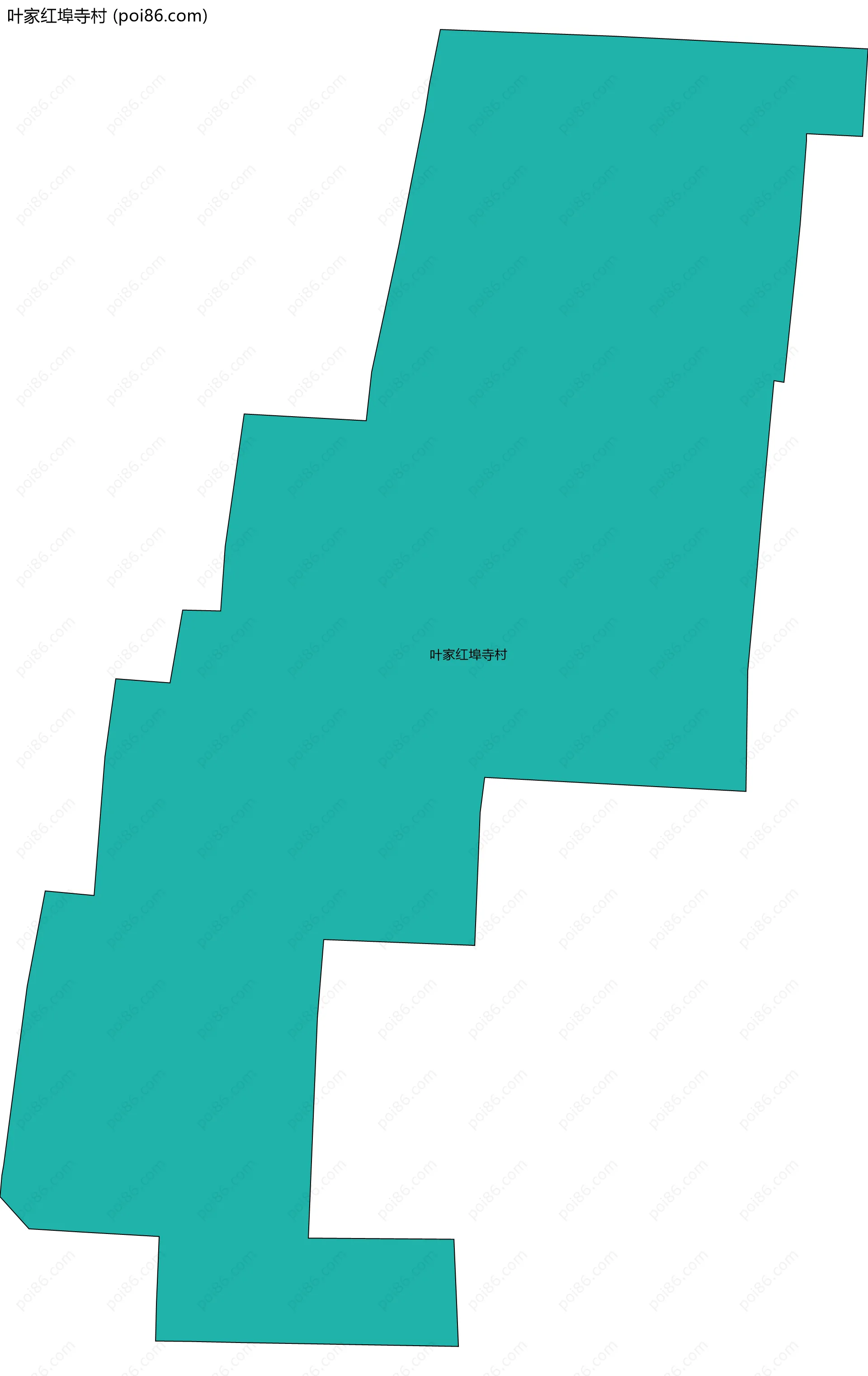 叶家红埠寺村边界地图