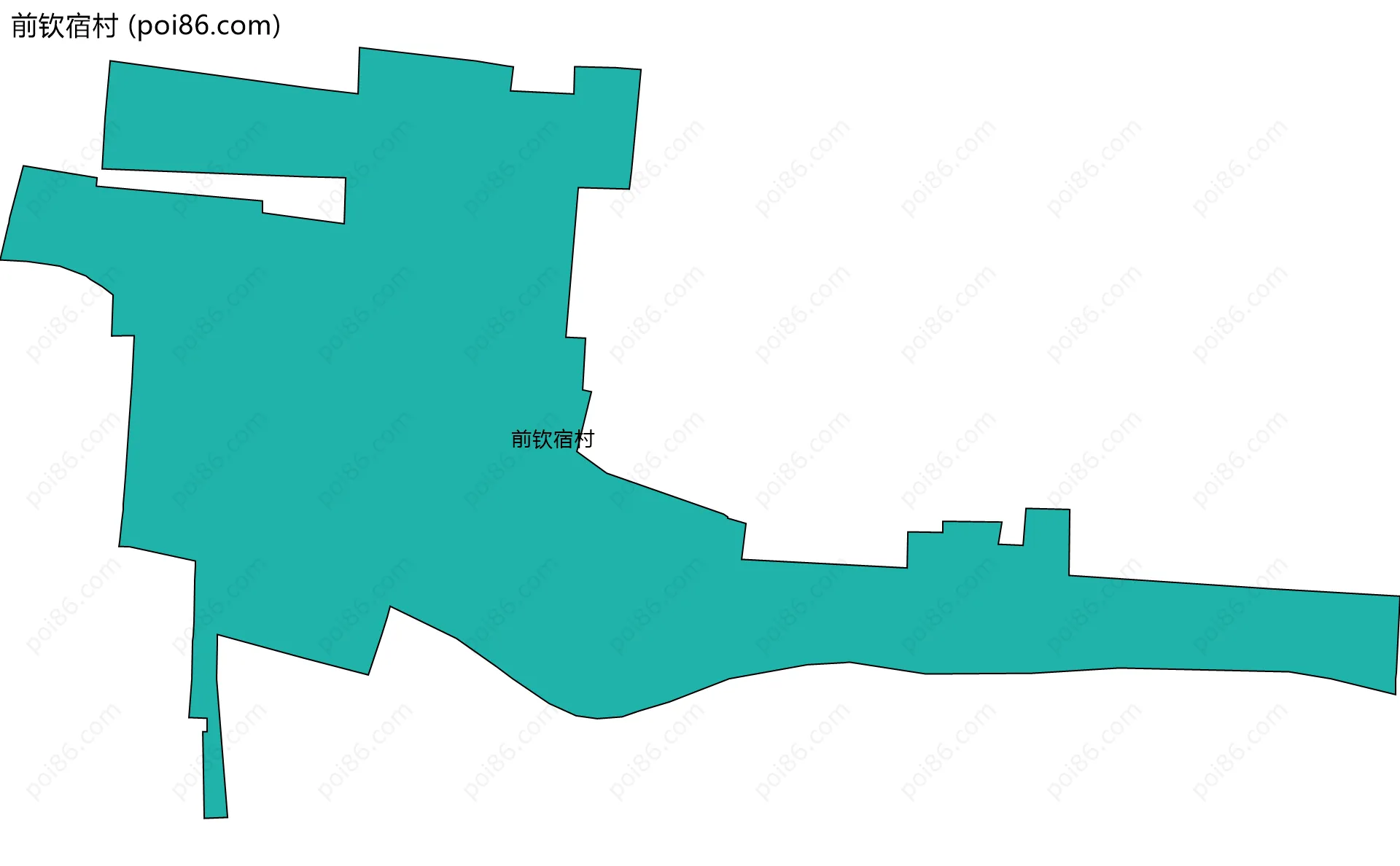前钦宿村边界地图
