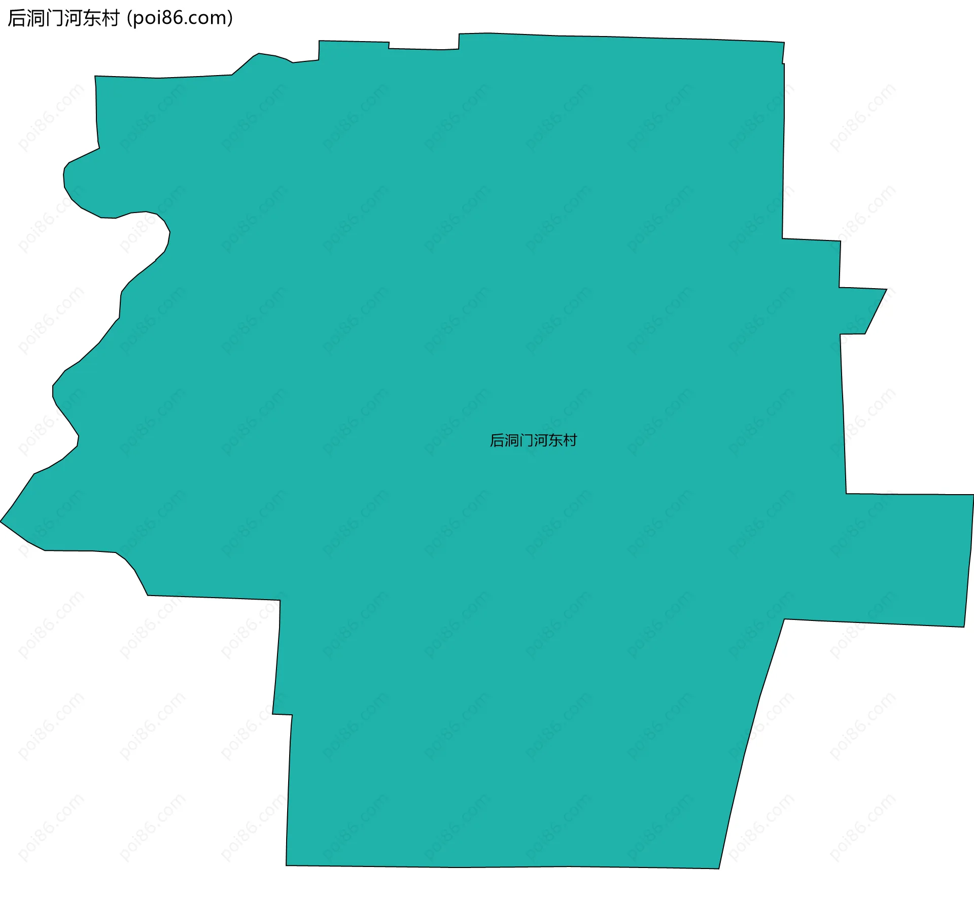 后洞门河东村边界地图