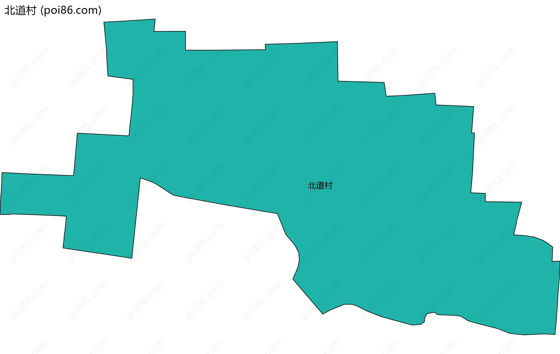 北道村边界地图