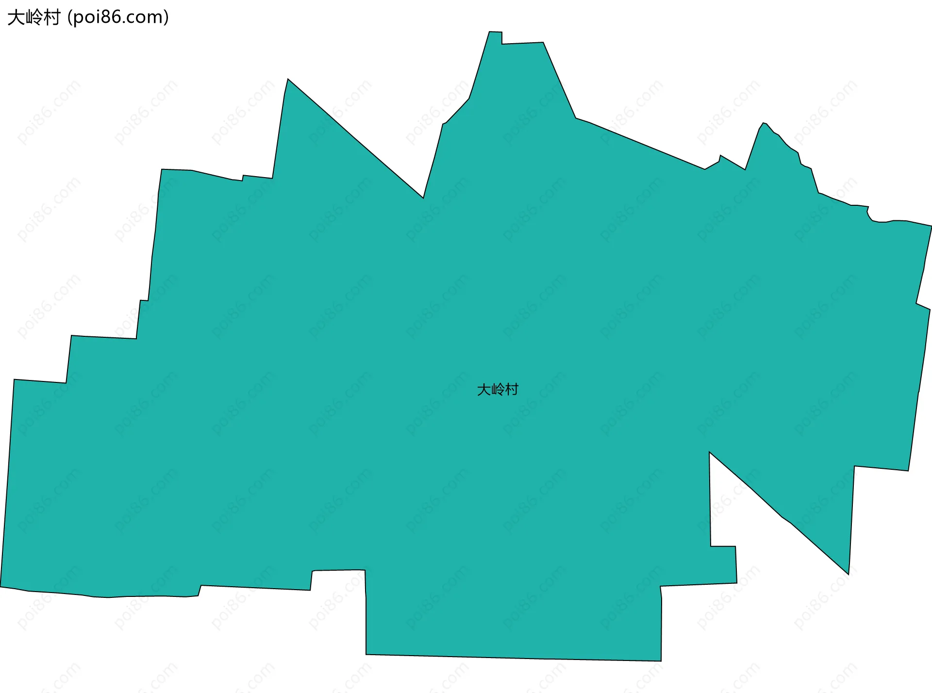 大岭村边界地图