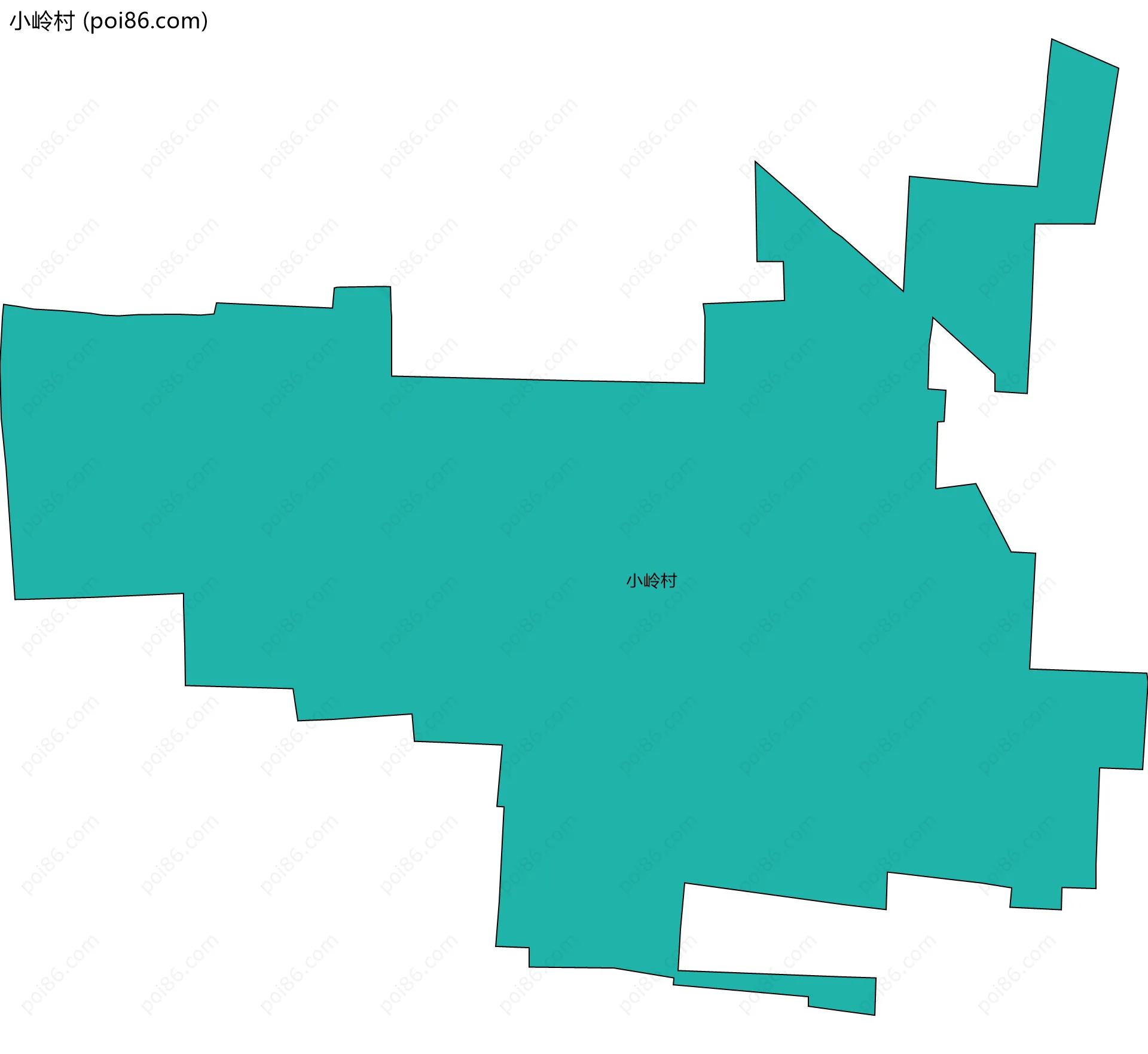 小岭村边界地图
