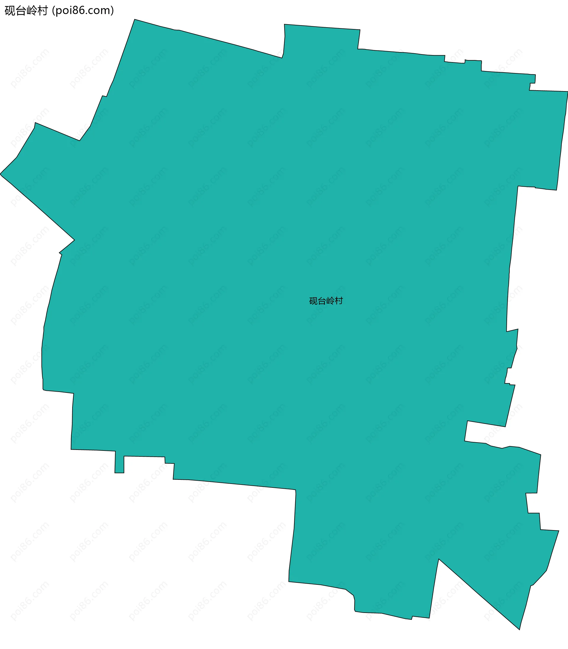 砚台岭村边界地图