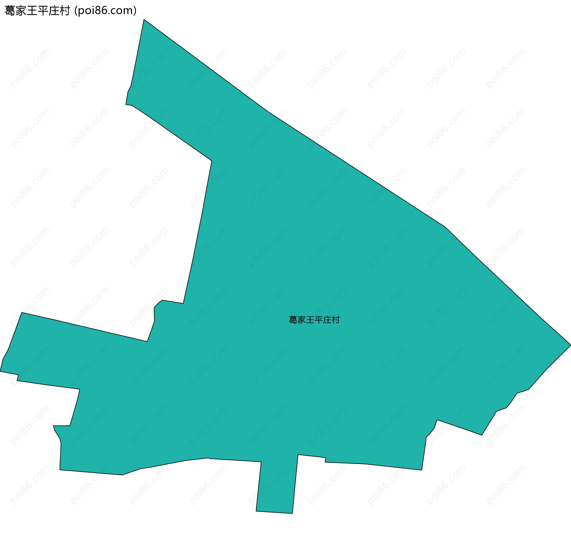 葛家王平庄村边界地图
