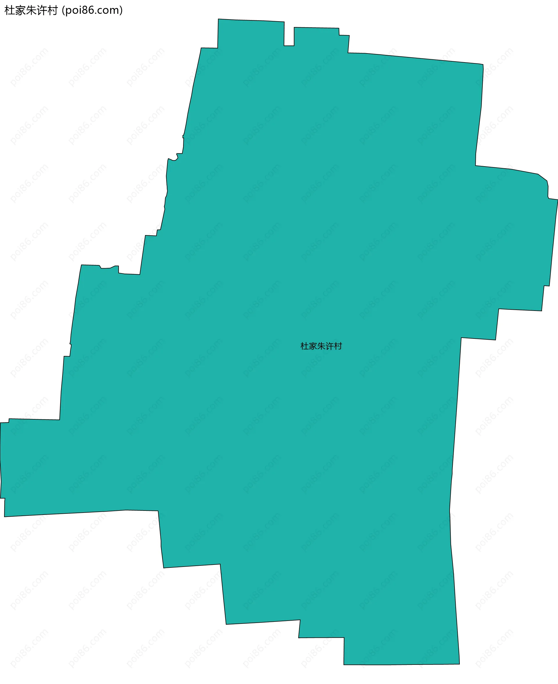 杜家朱许村边界地图