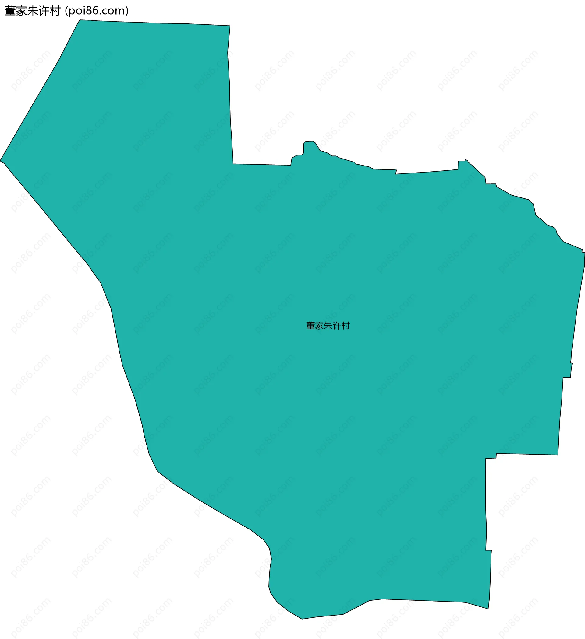 董家朱许村边界地图