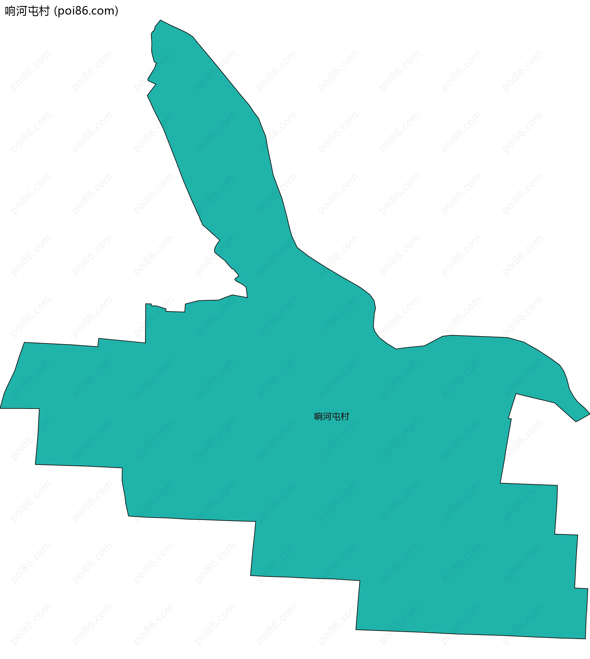 响河屯村边界地图