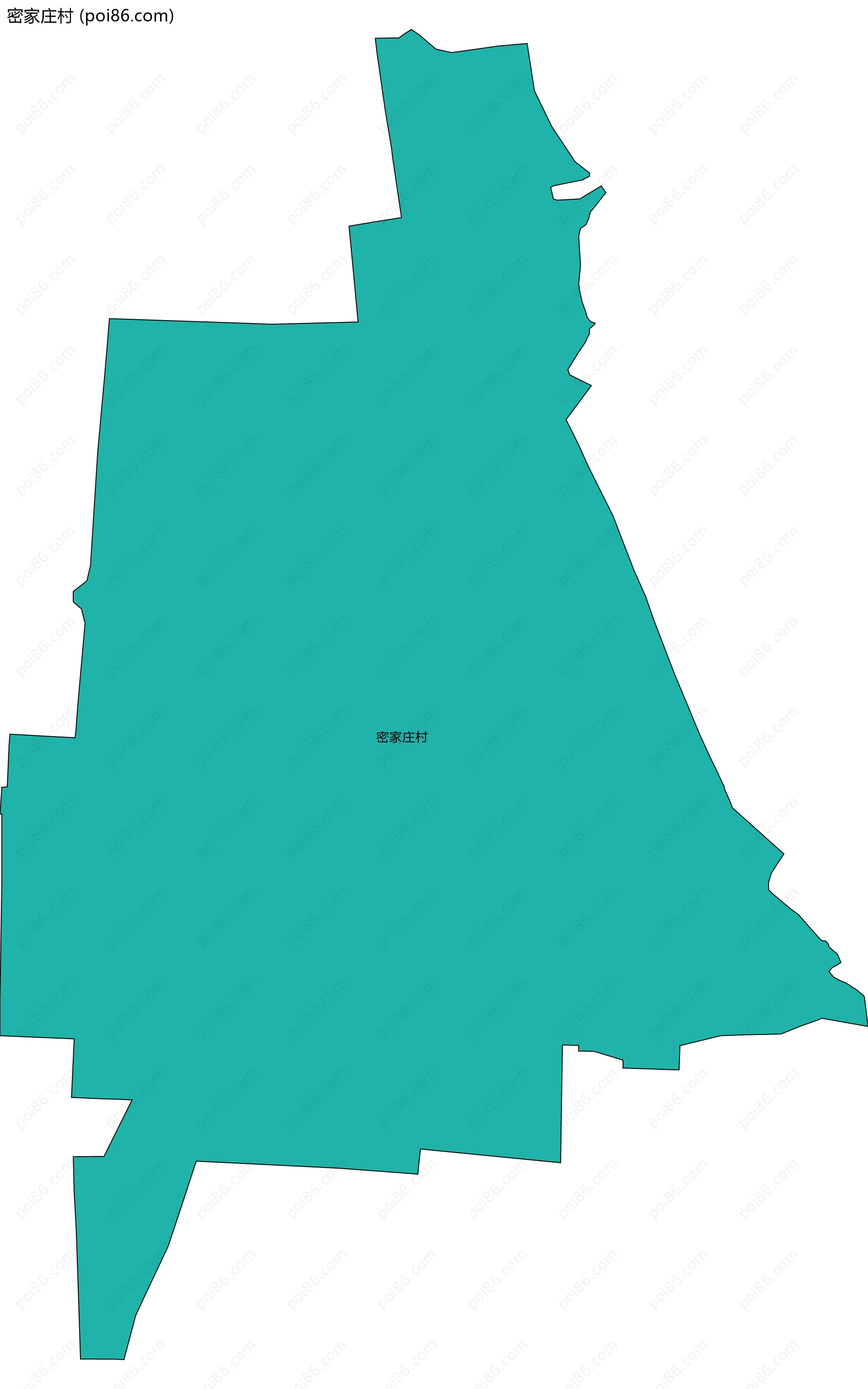 密家庄村边界地图