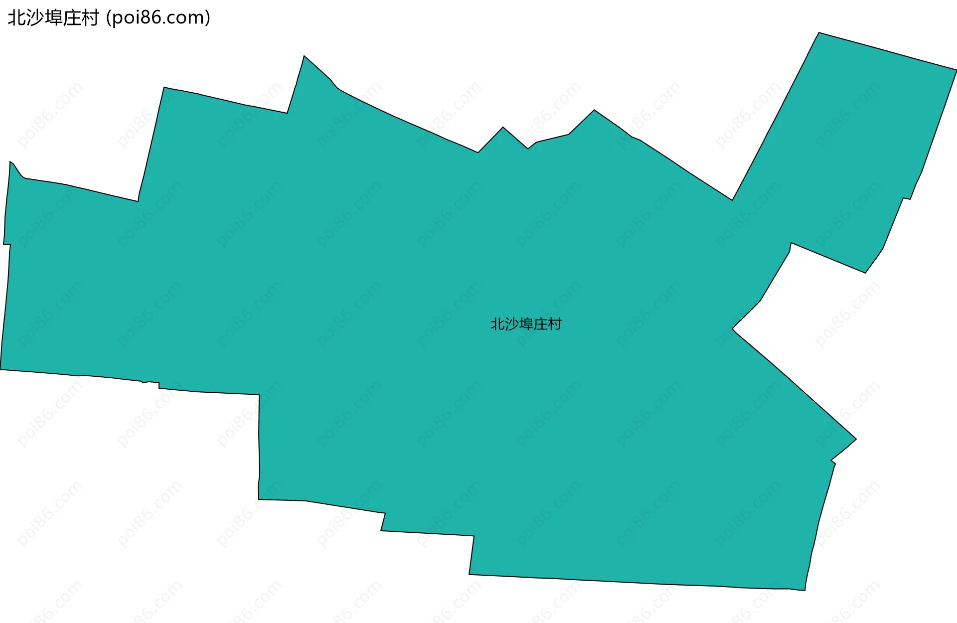 北沙埠庄村边界地图