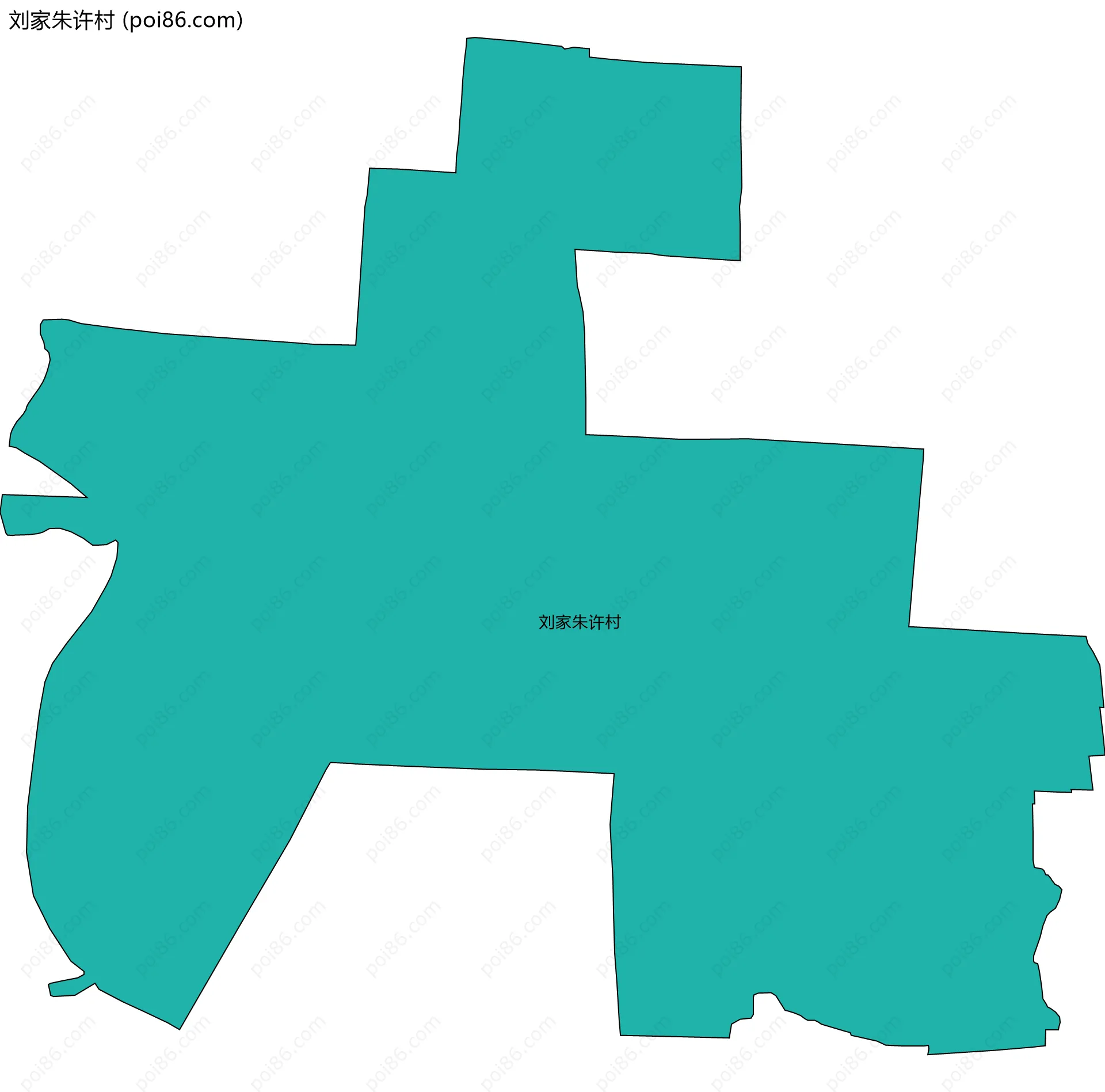刘家朱许村边界地图
