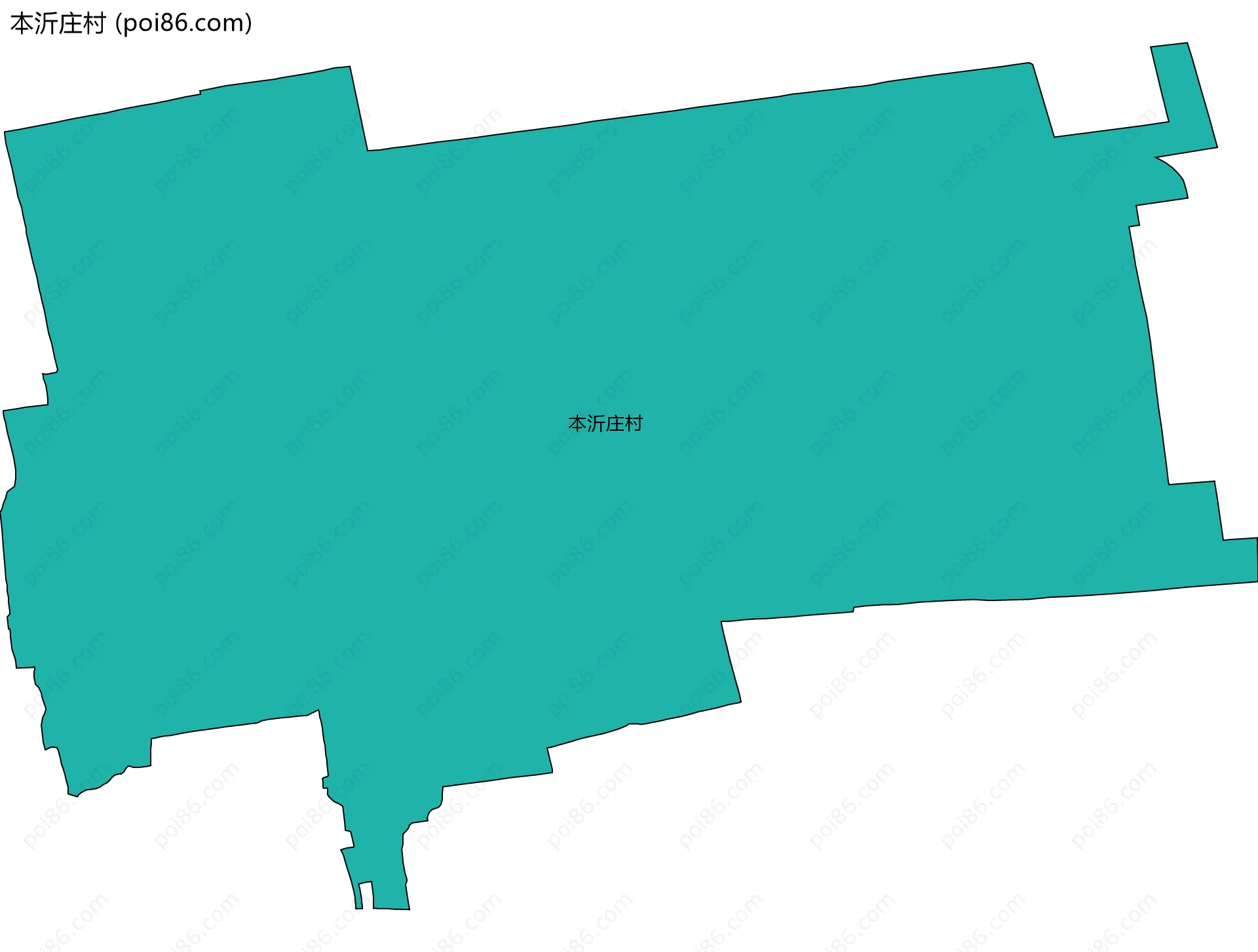本沂庄村边界地图
