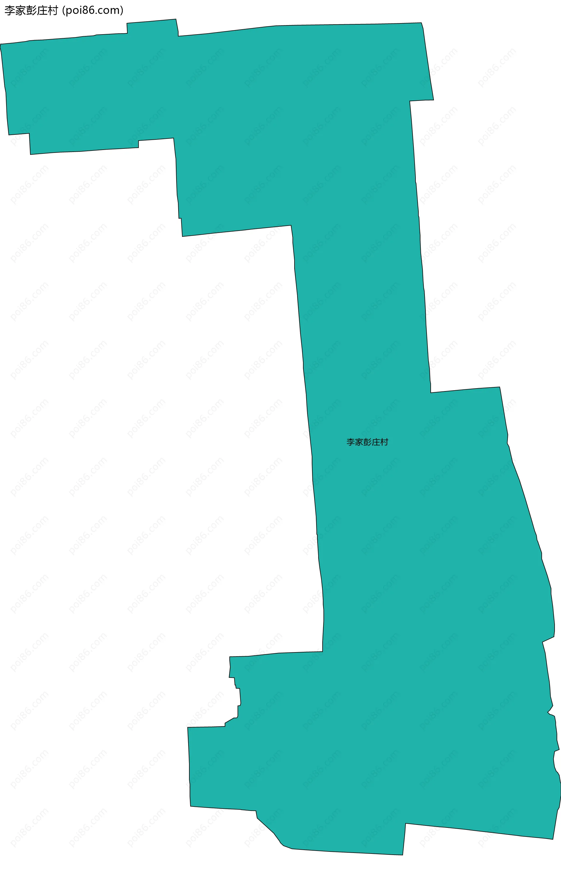 李家彭庄村边界地图