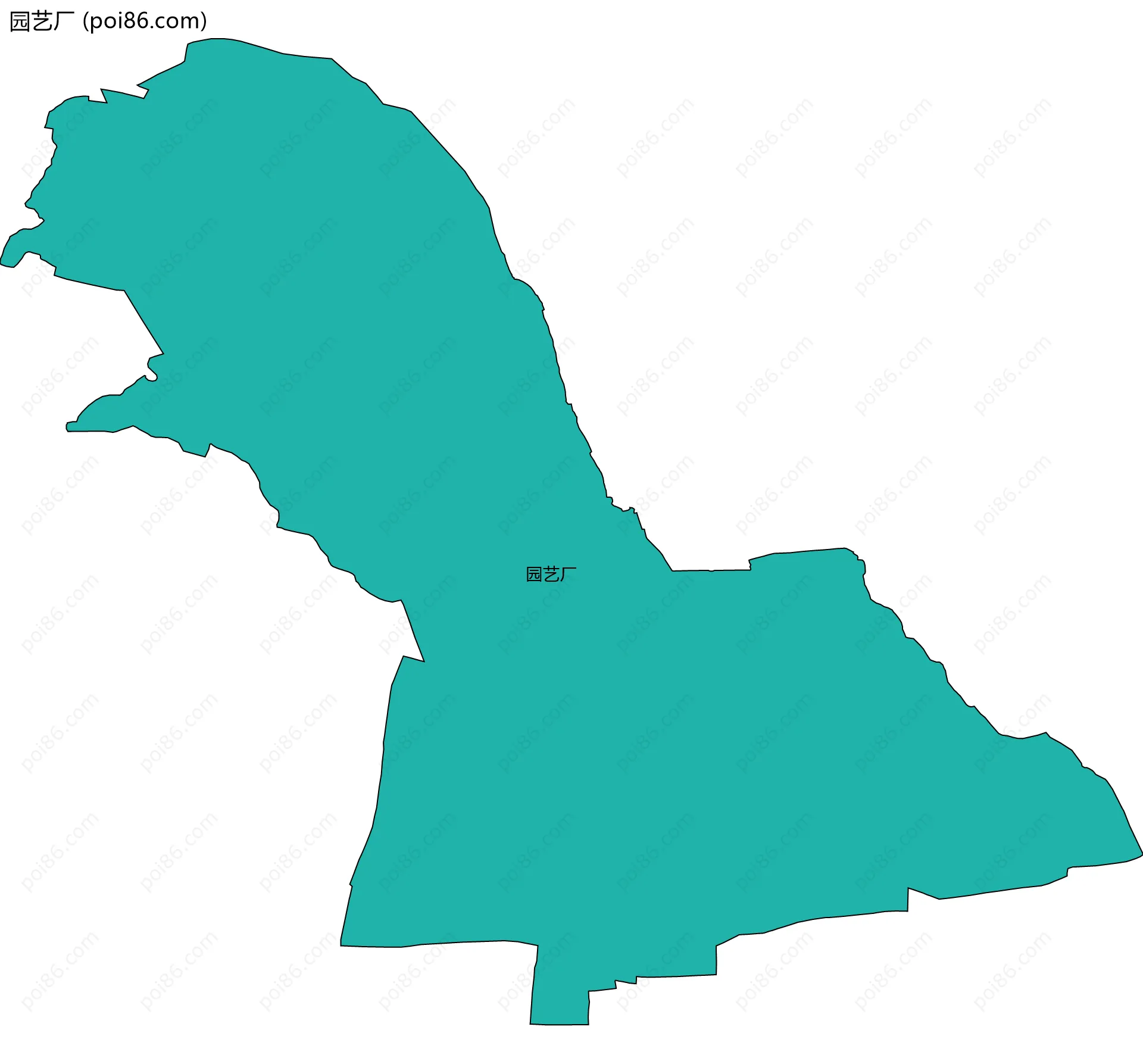 园艺厂边界地图