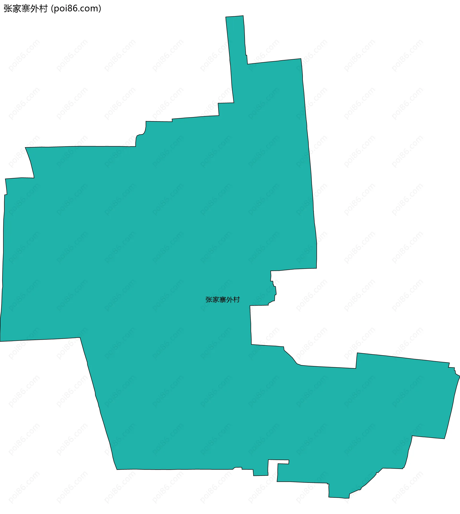 张家寨外村边界地图