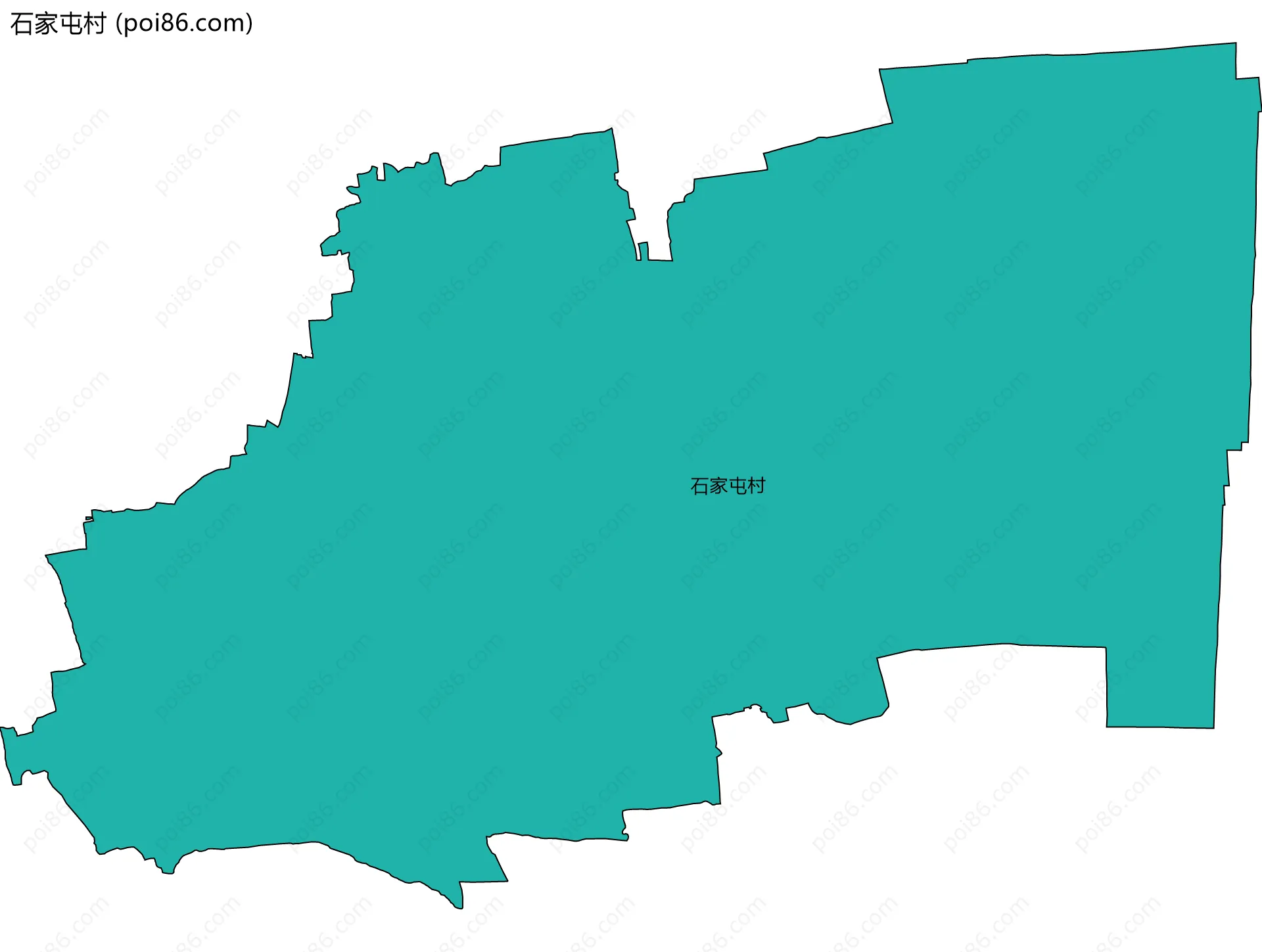 石家屯村边界地图