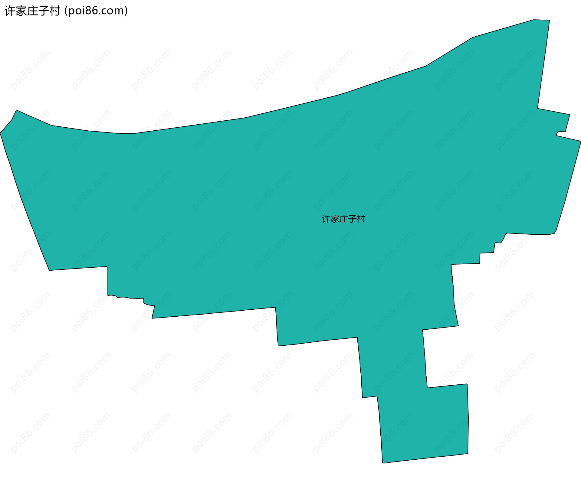 许家庄子村边界地图