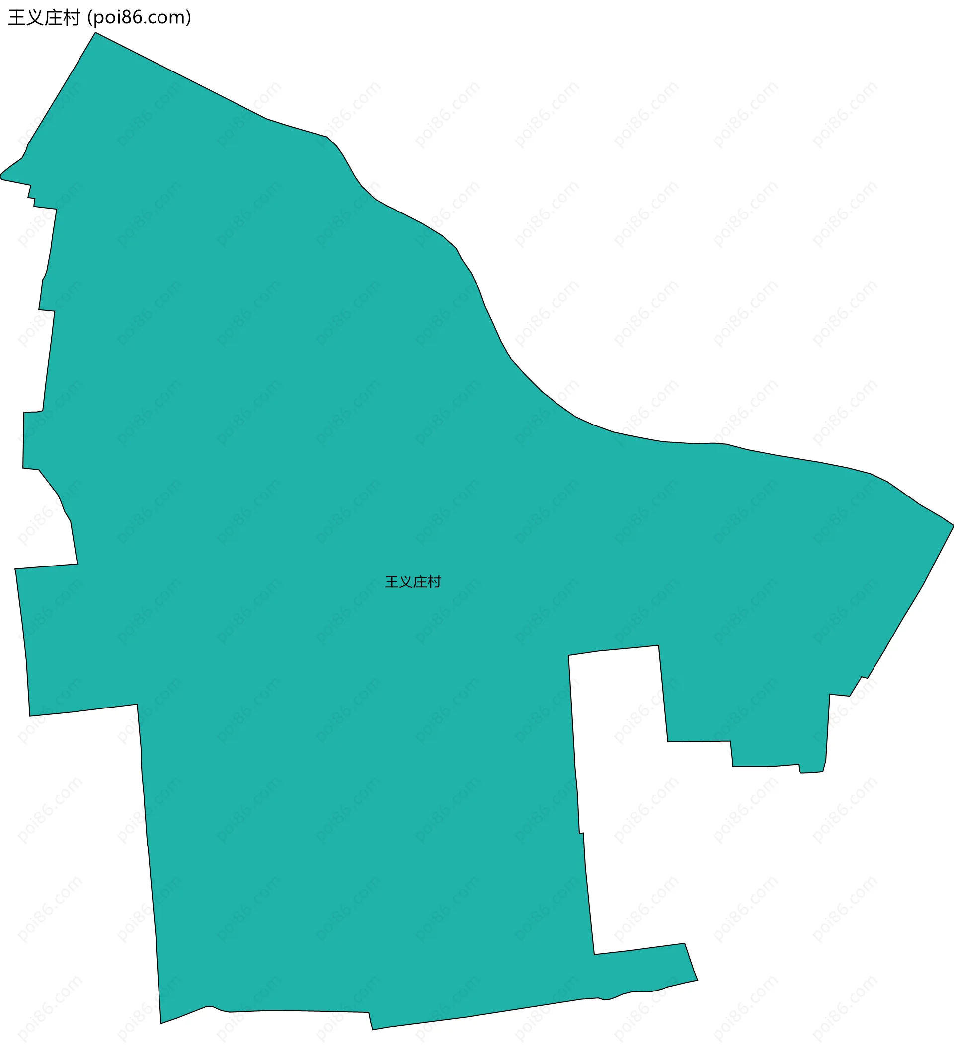 王义庄村边界地图