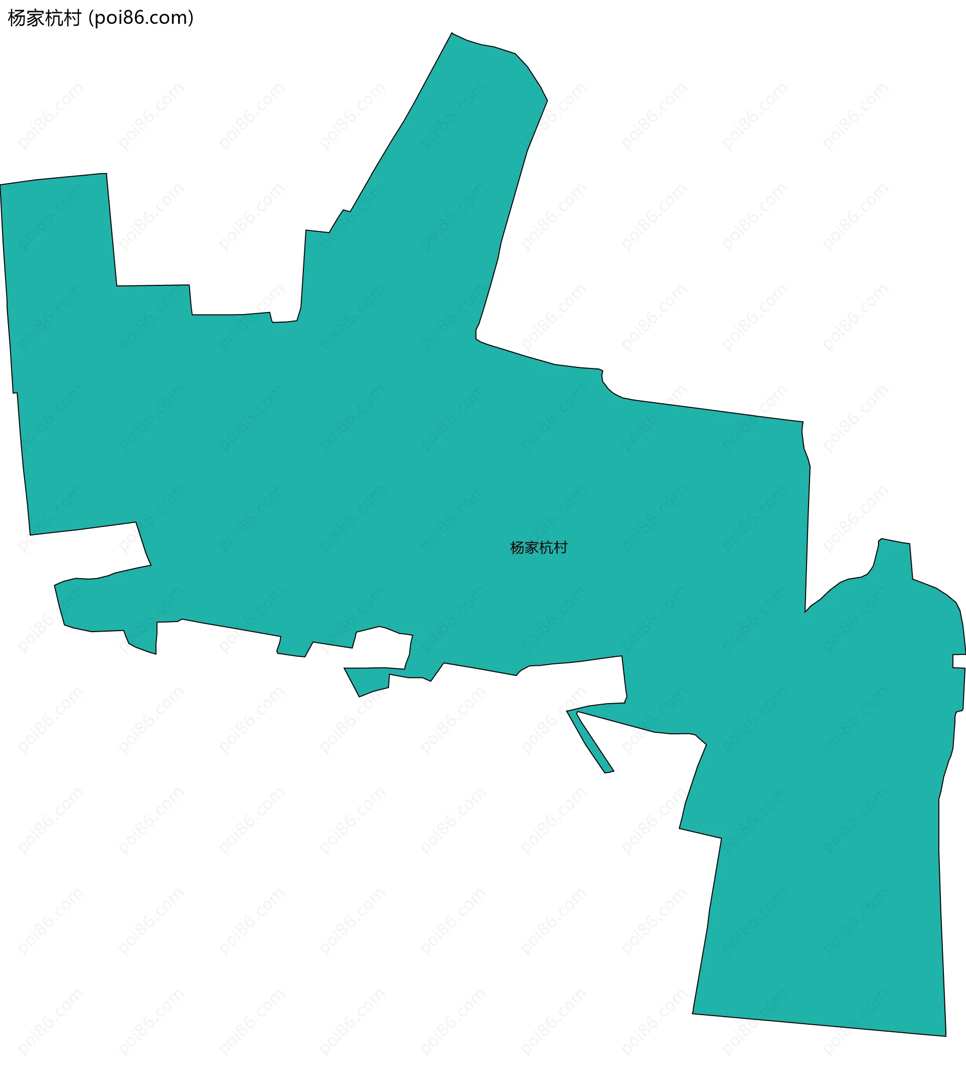 杨家杭村边界地图