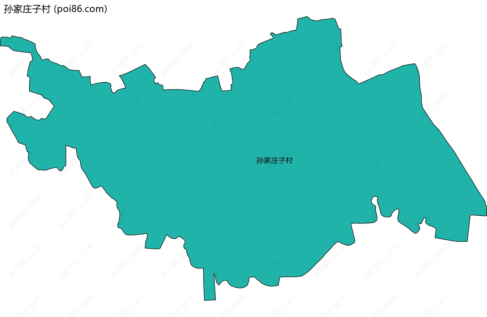孙家庄子村边界地图
