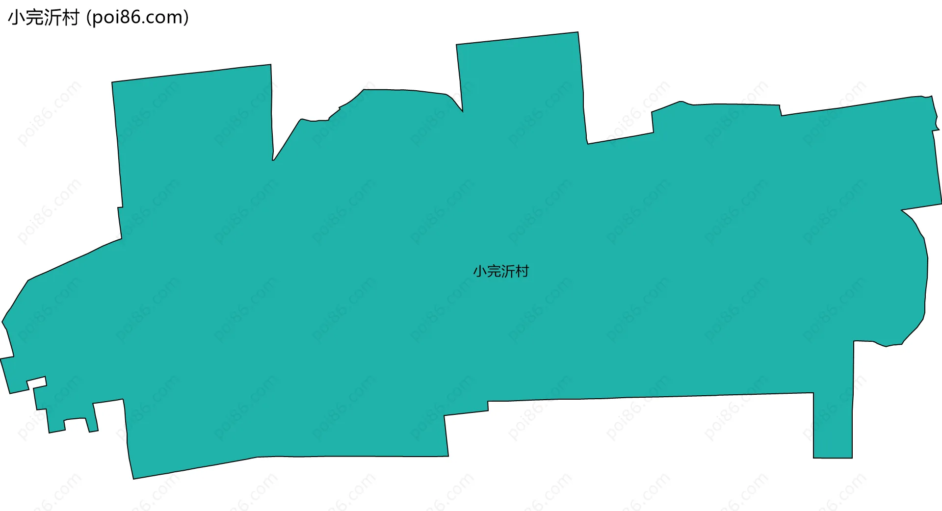 小完沂村边界地图