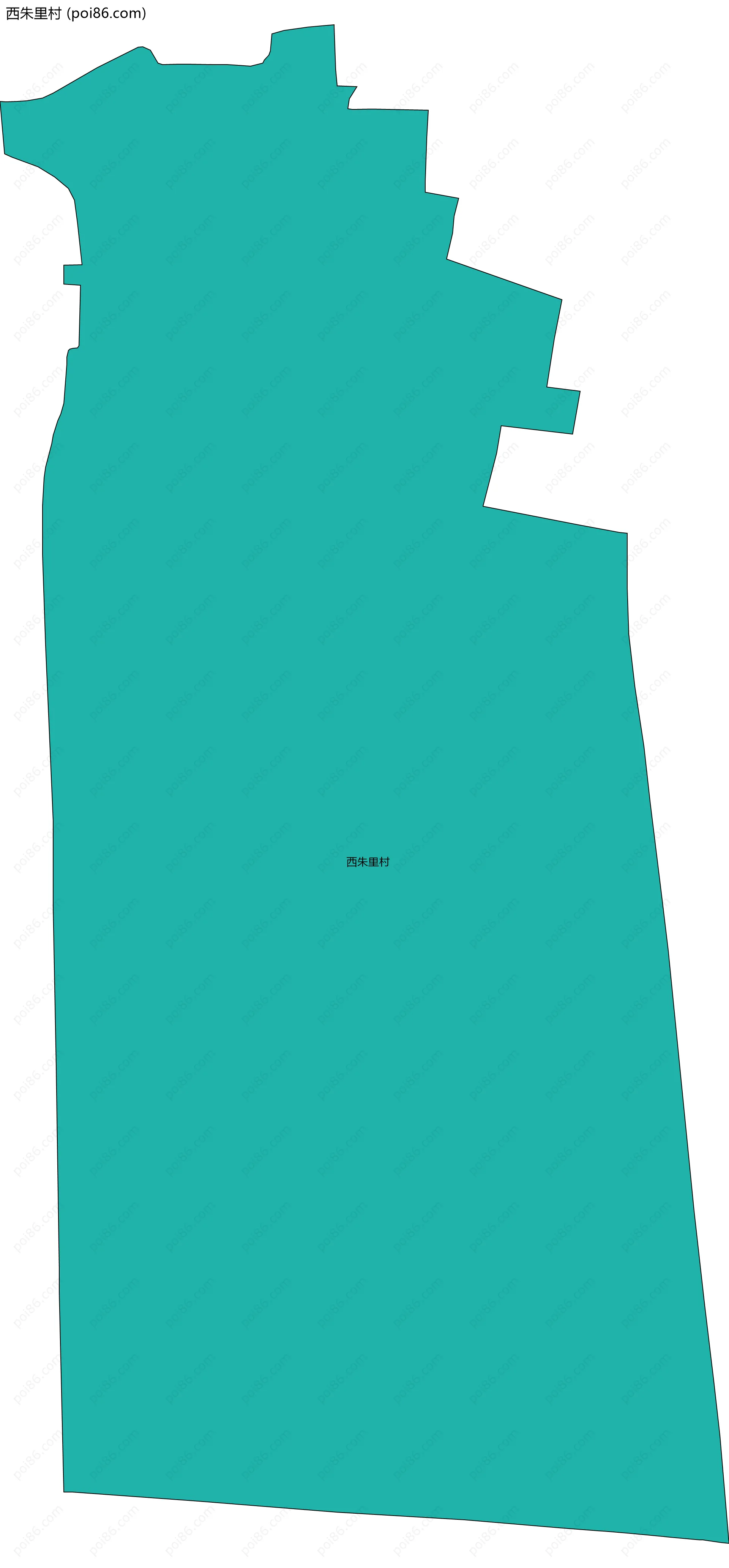 西朱里村边界地图