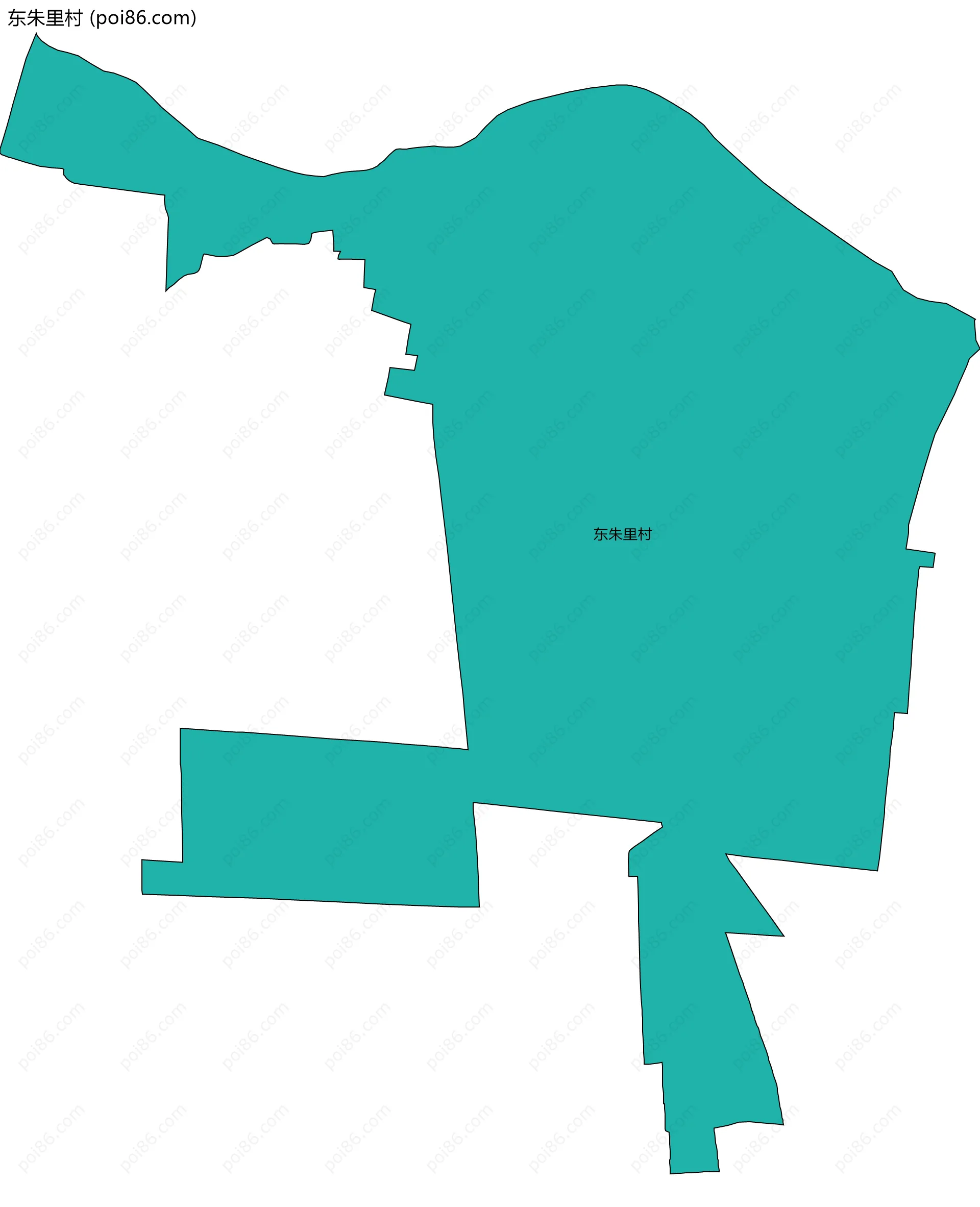 东朱里村边界地图