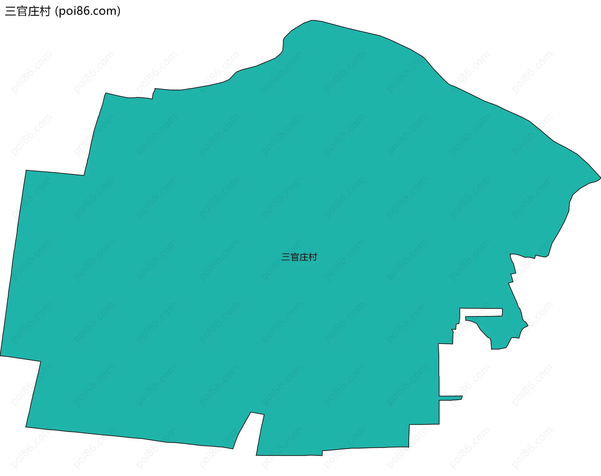 三官庄村边界地图