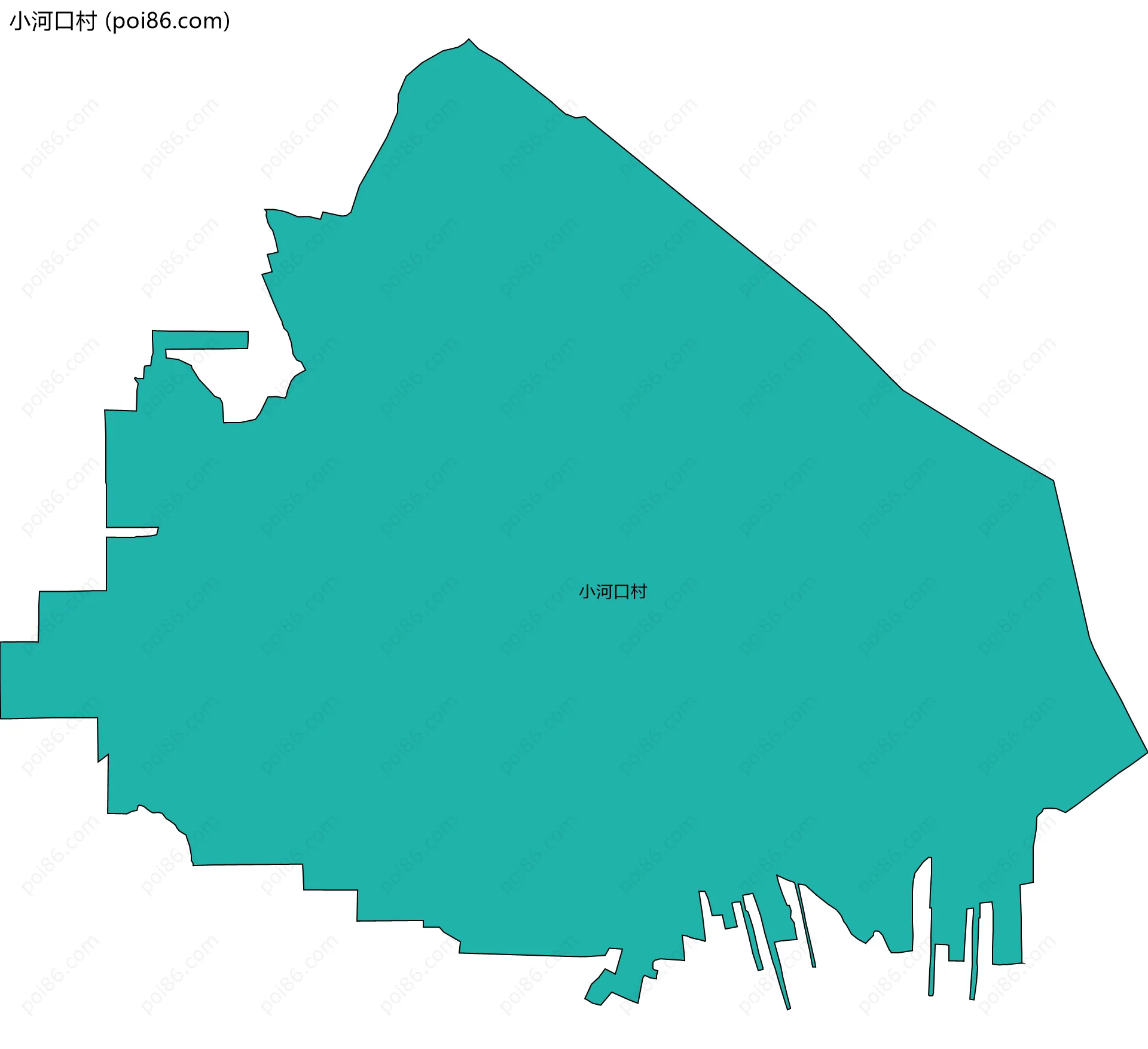 小河口村边界地图
