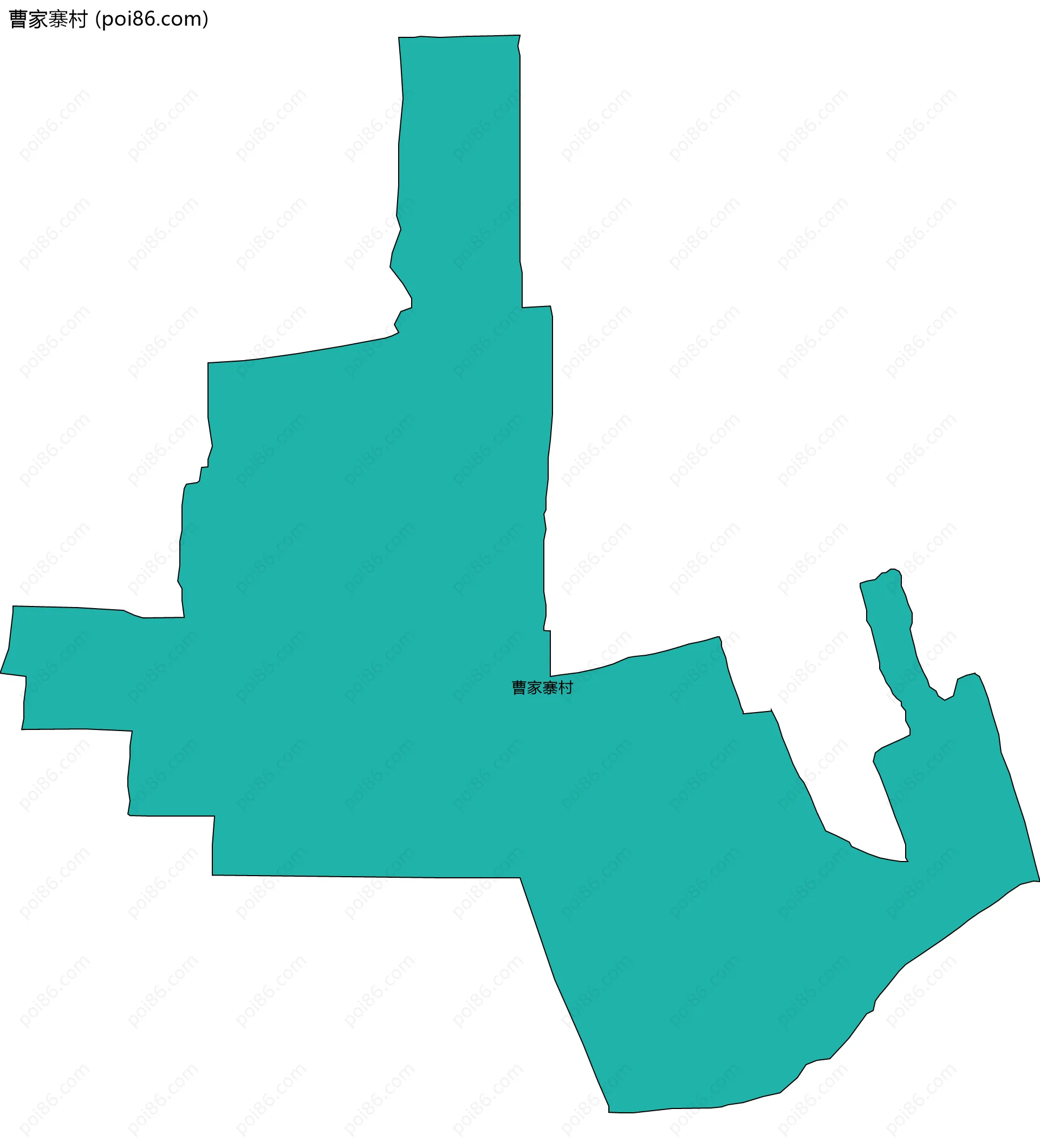 曹家寨村边界地图