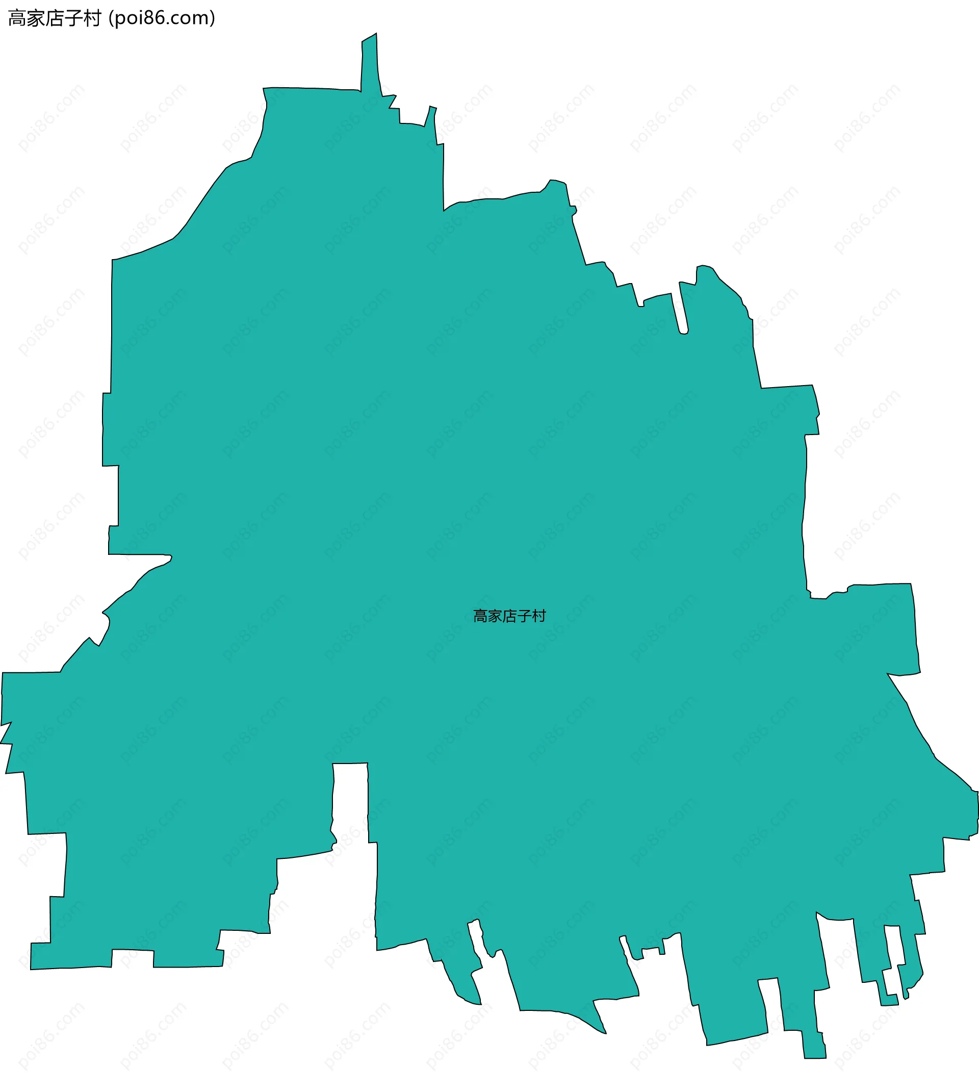 高家店子村边界地图