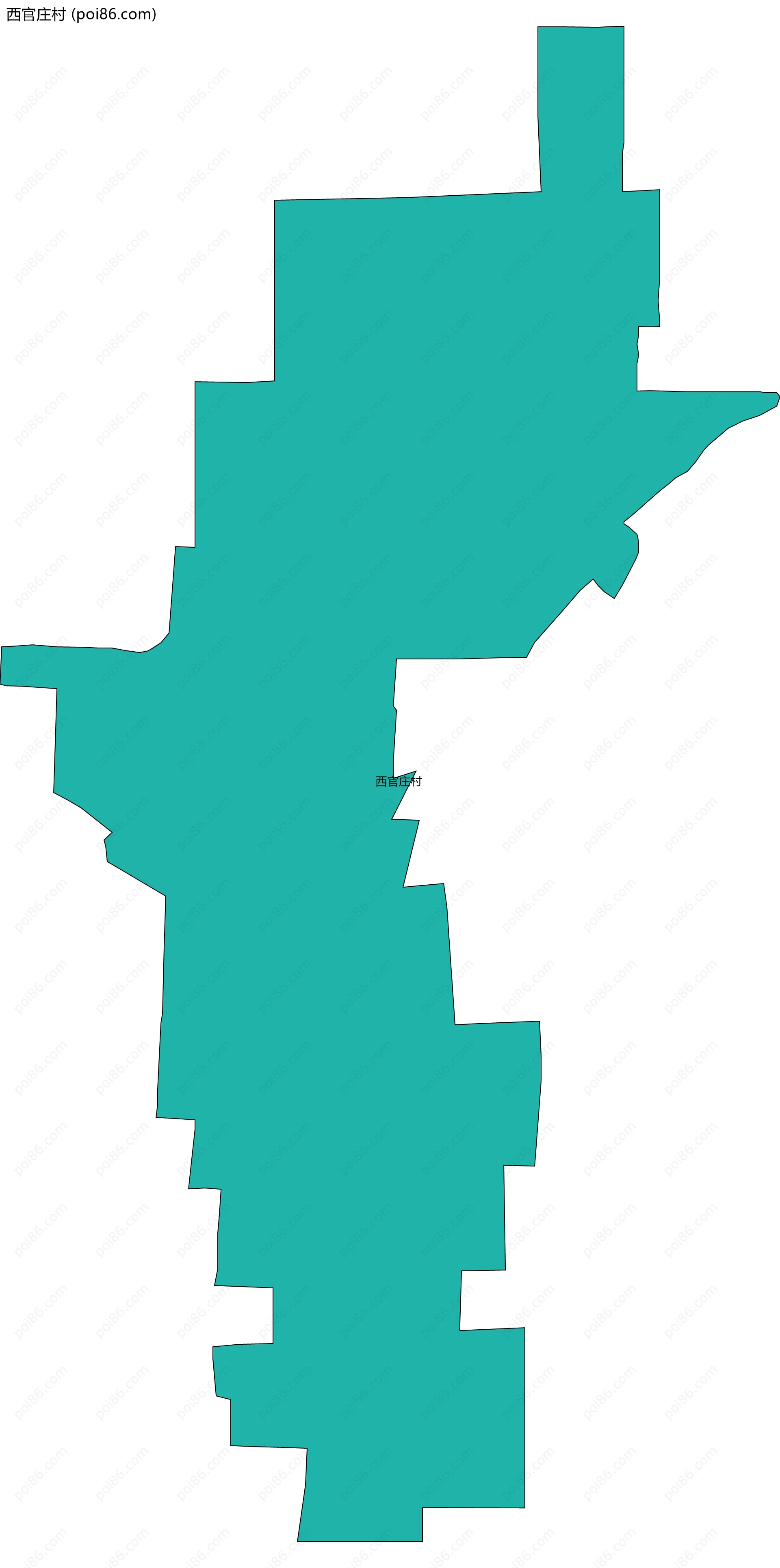 西官庄村边界地图