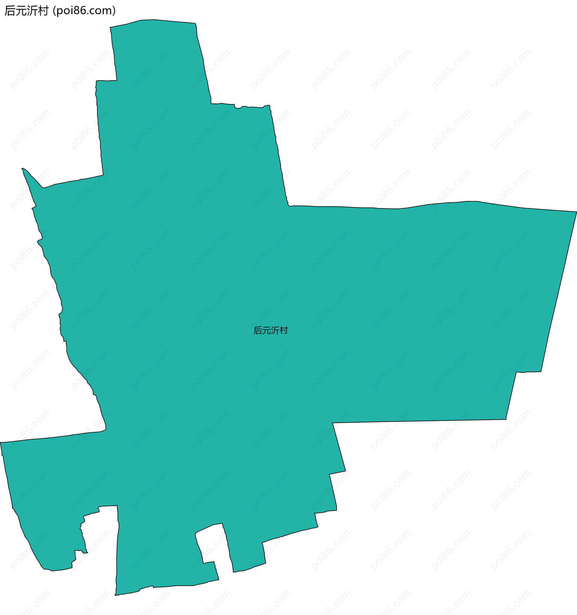 后元沂村边界地图