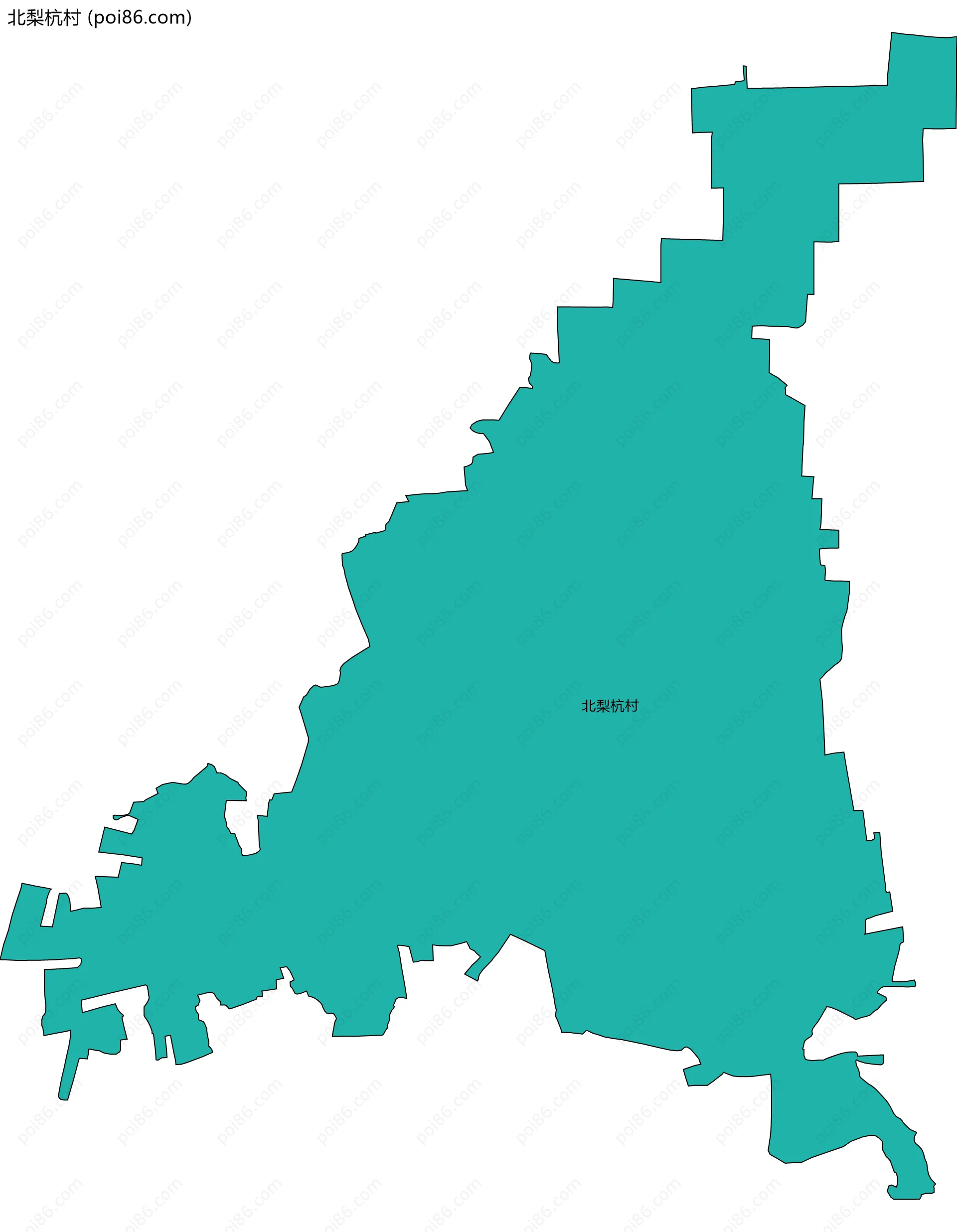 北梨杭村边界地图