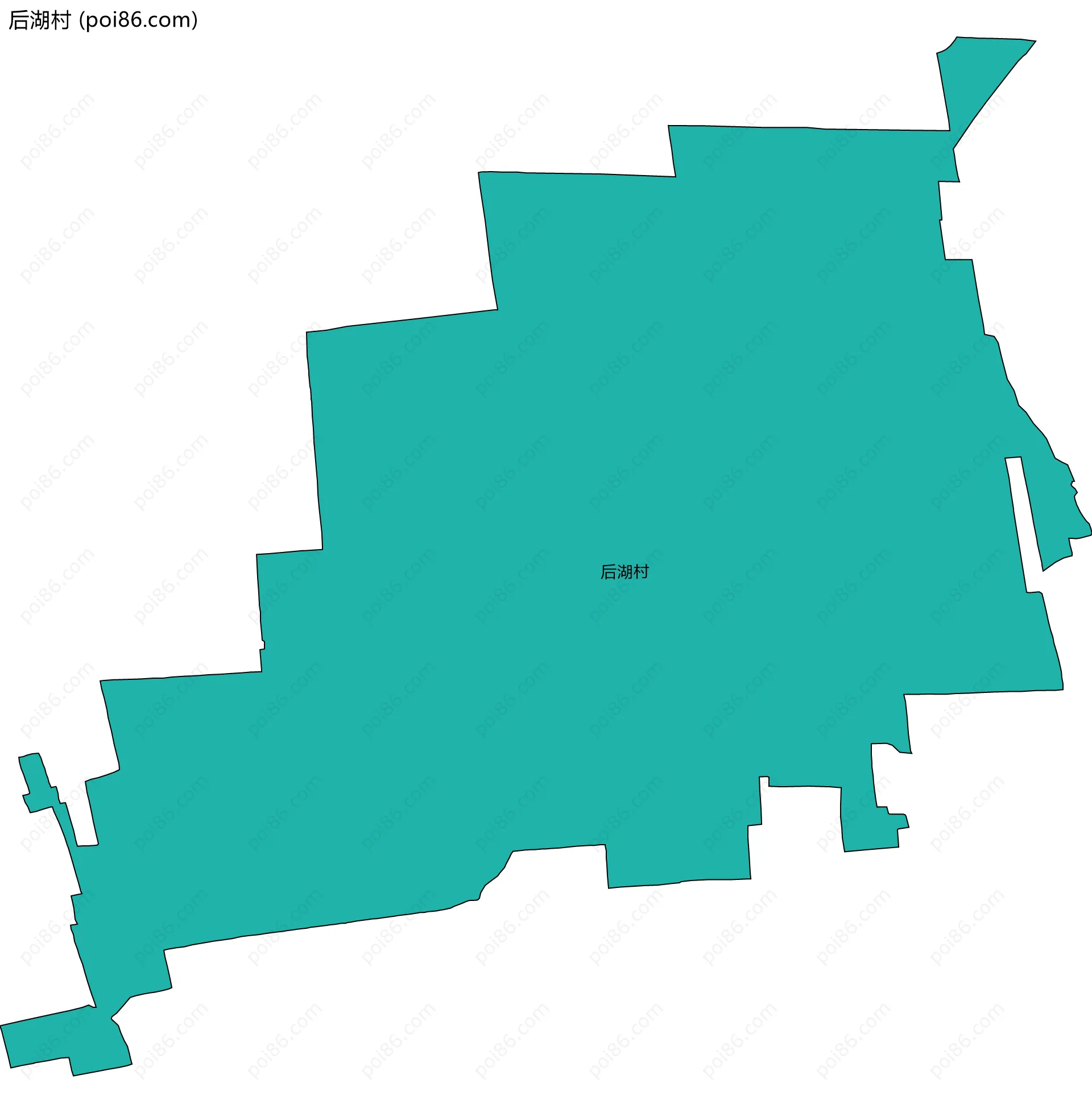 后湖村边界地图